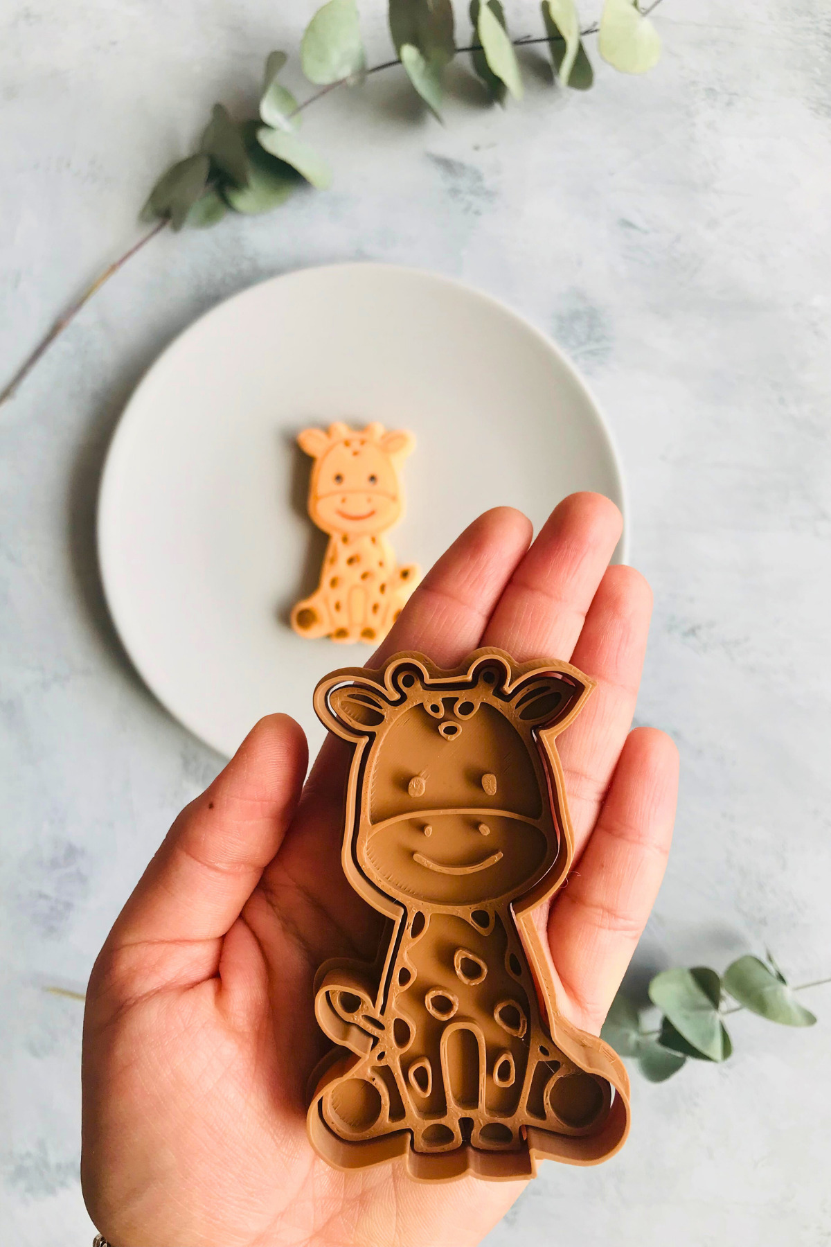 Giraffe Dough Shaper/6x9 Cm/cookie Mold/ceramic/candy And Play Dough/polymer Clay