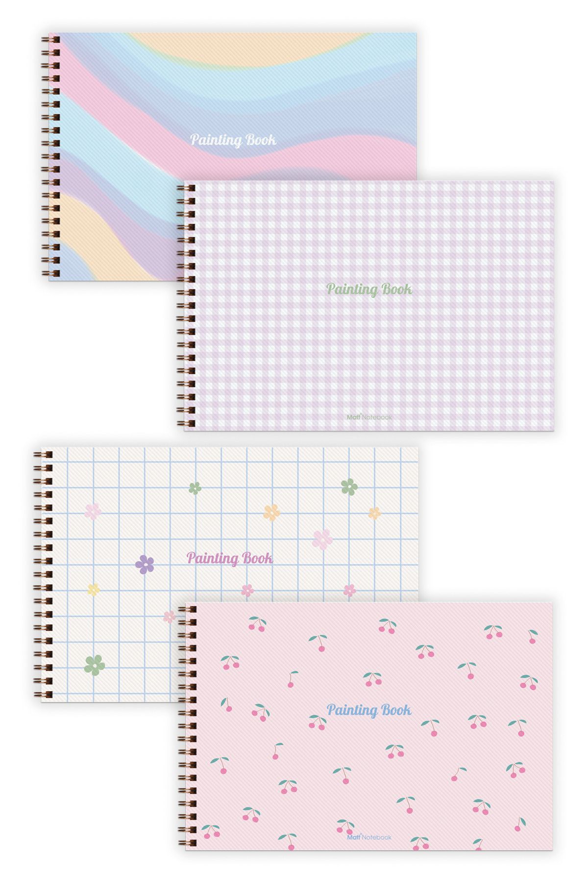 Matt Notebook-17x25 Set of 4 Picture Books 20 Sheets 150 Grams Small Size 4