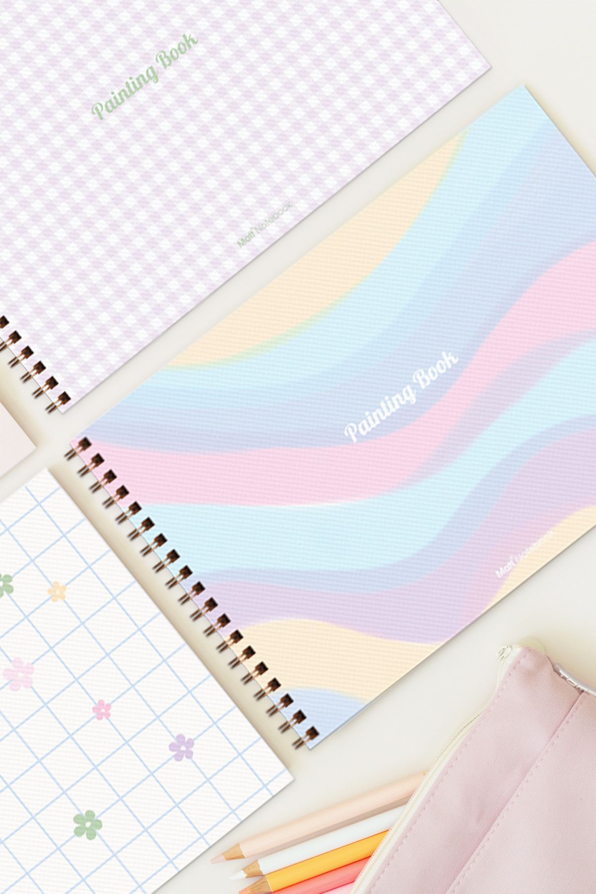 Matt Notebook-17x25 Set of 4 Picture Books 20 Sheets 150 Grams Small Size 3