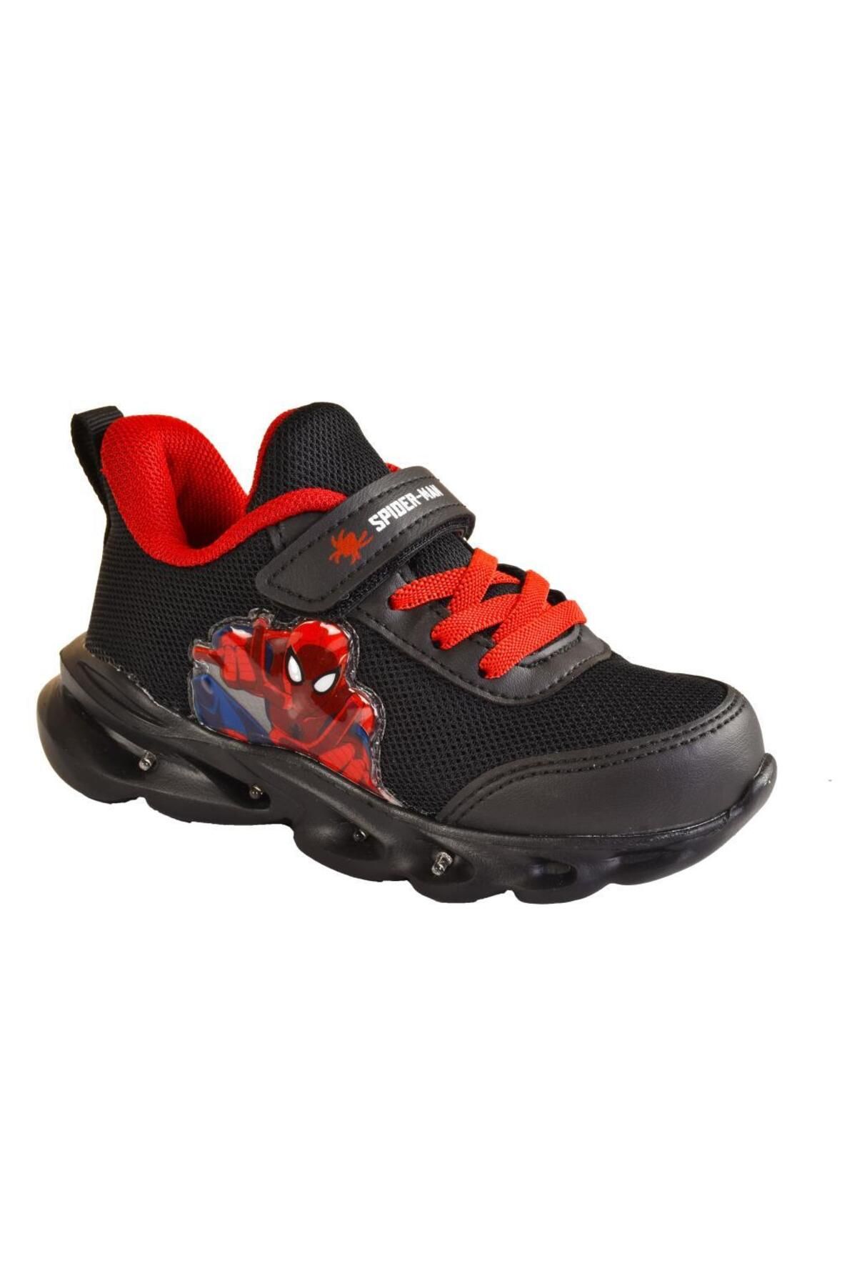 Erkek Çocuk Mavi / Siyah Işıklı Spor Ayakkabı Hafif Sneaker