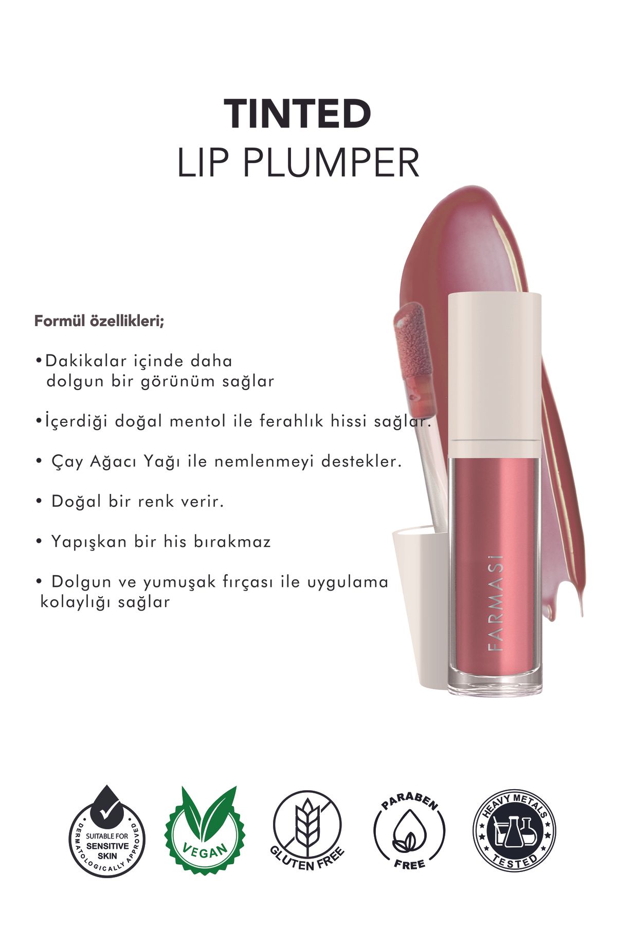 Tınded Lip Plumber 03 Lover لب های براق و پر شده قابل توجه Farmasi