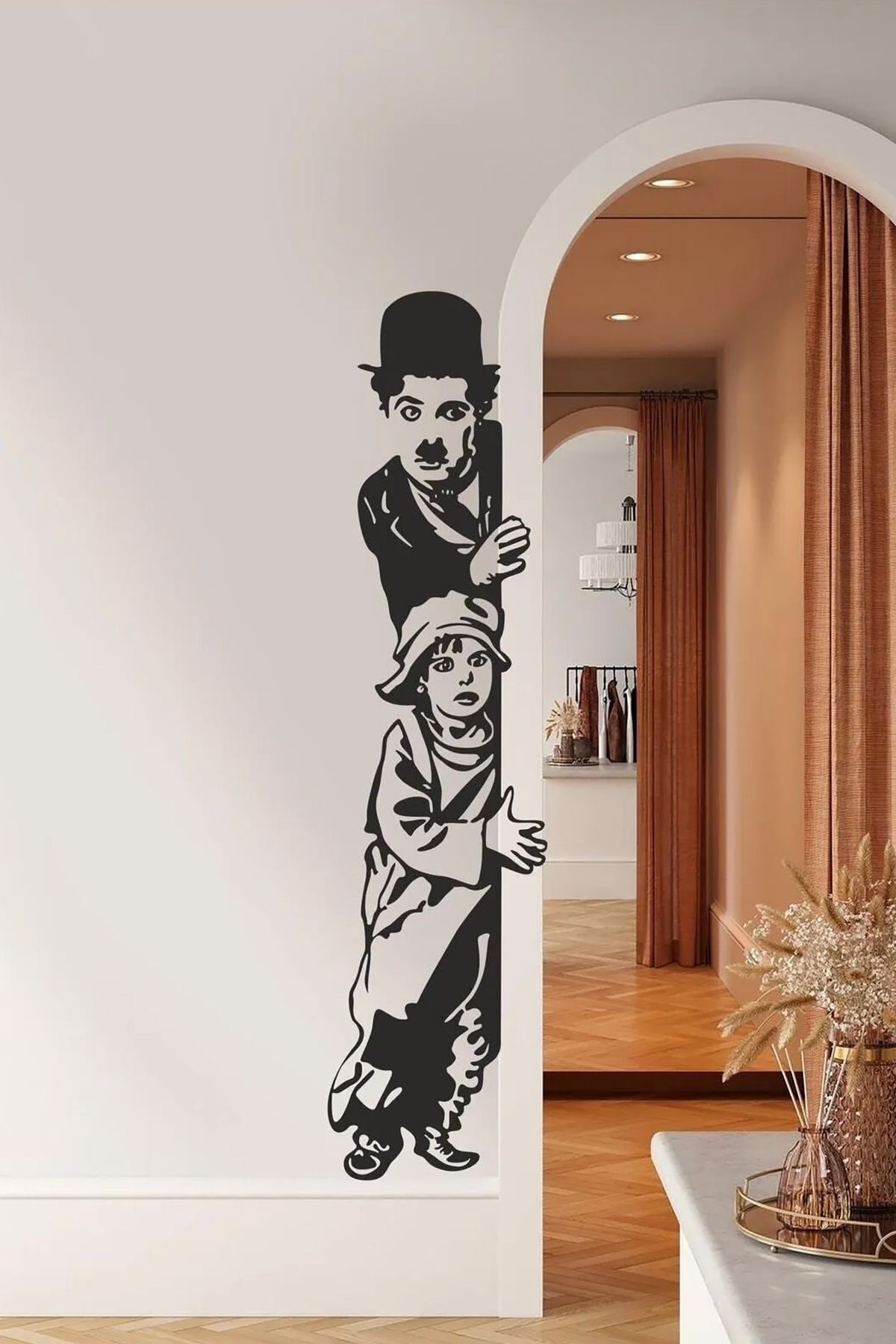 Kt Grup Charlie Chapline Dekoratif Duvar Sticker - Duvar Dekoru