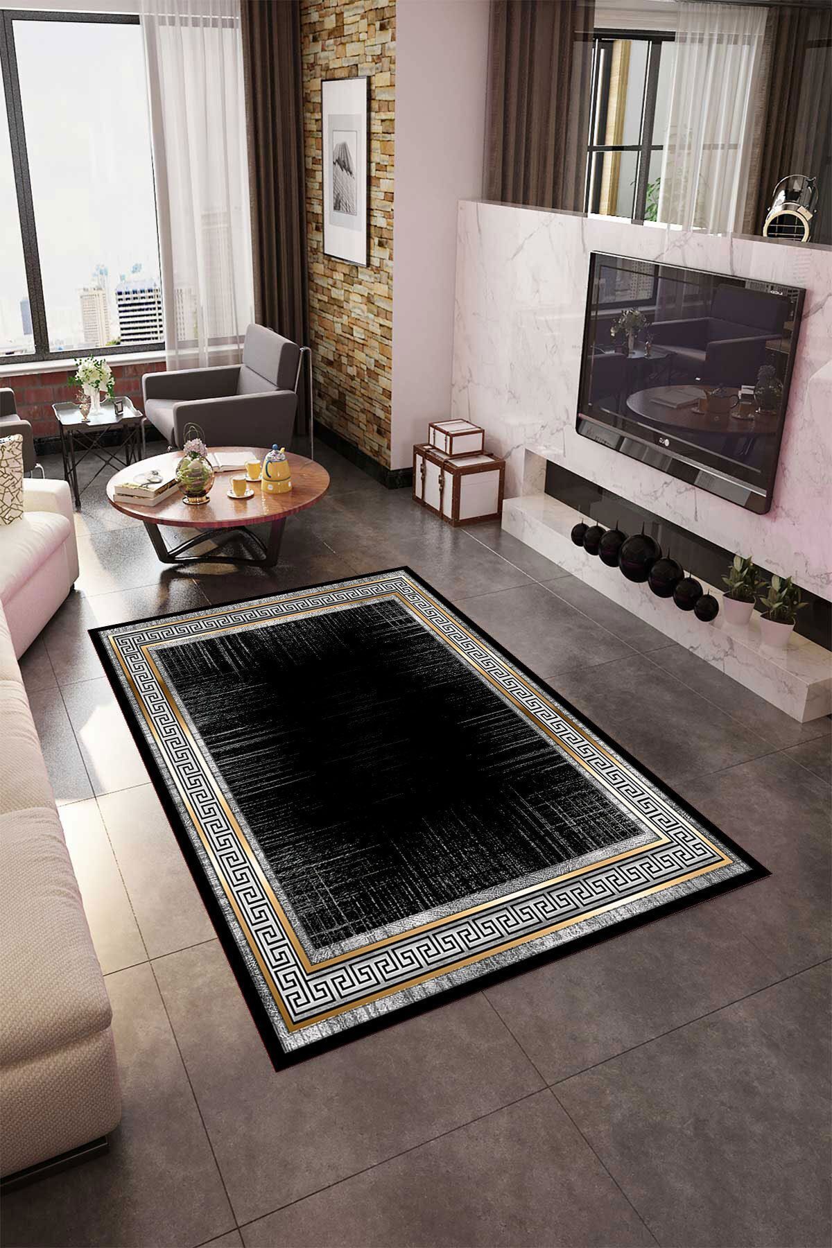 Digital Printing Washable Anti-Slip Base Decorative Living Room Kitchen Rug Runner