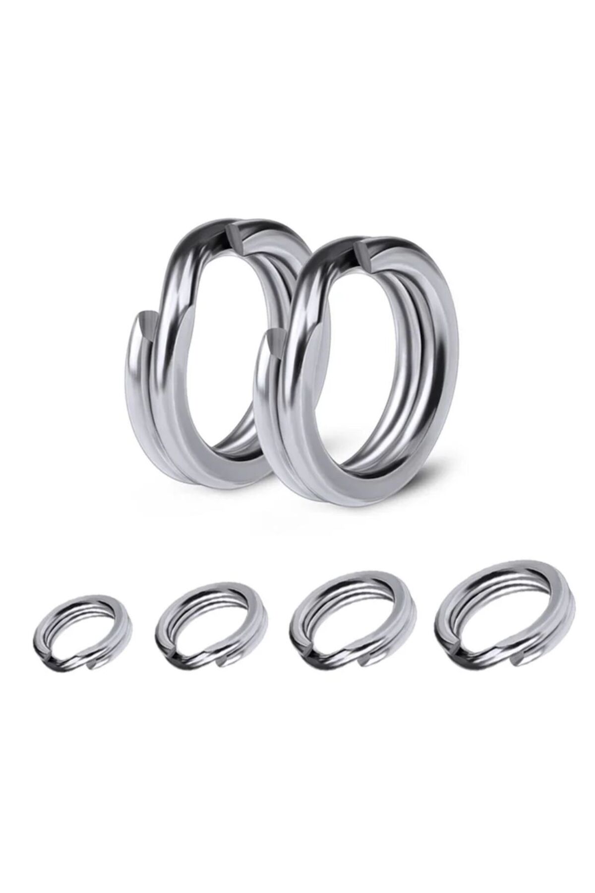 SF Jig Split Halka - 8 mm - Jig Rapala Kaşık Silikonlar İçin Geçmeli Halka - 10 Adet