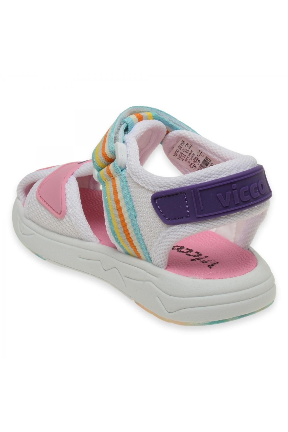 صندل سفید دخترانه و پسرانه بچگانه 332.b24y202 Flole II Bebe Phylon Sandals Child Vicco