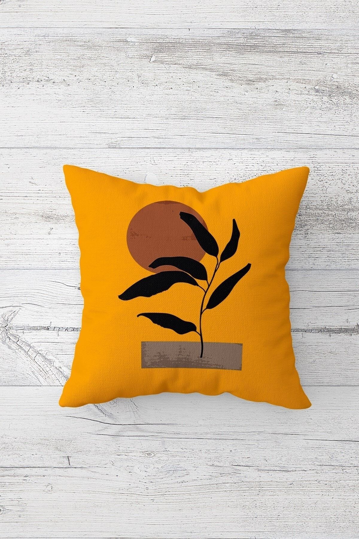 on the clouds-Scandinavian Style Bohemian Leaf Pattern - Hidden Zippered Throw Pillow Cover Set (4pcs) 4