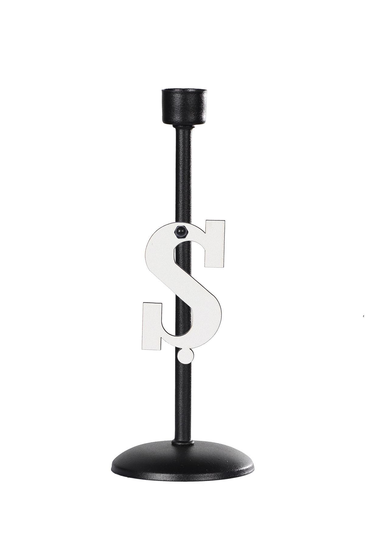 Full Black Candle Holder Ş