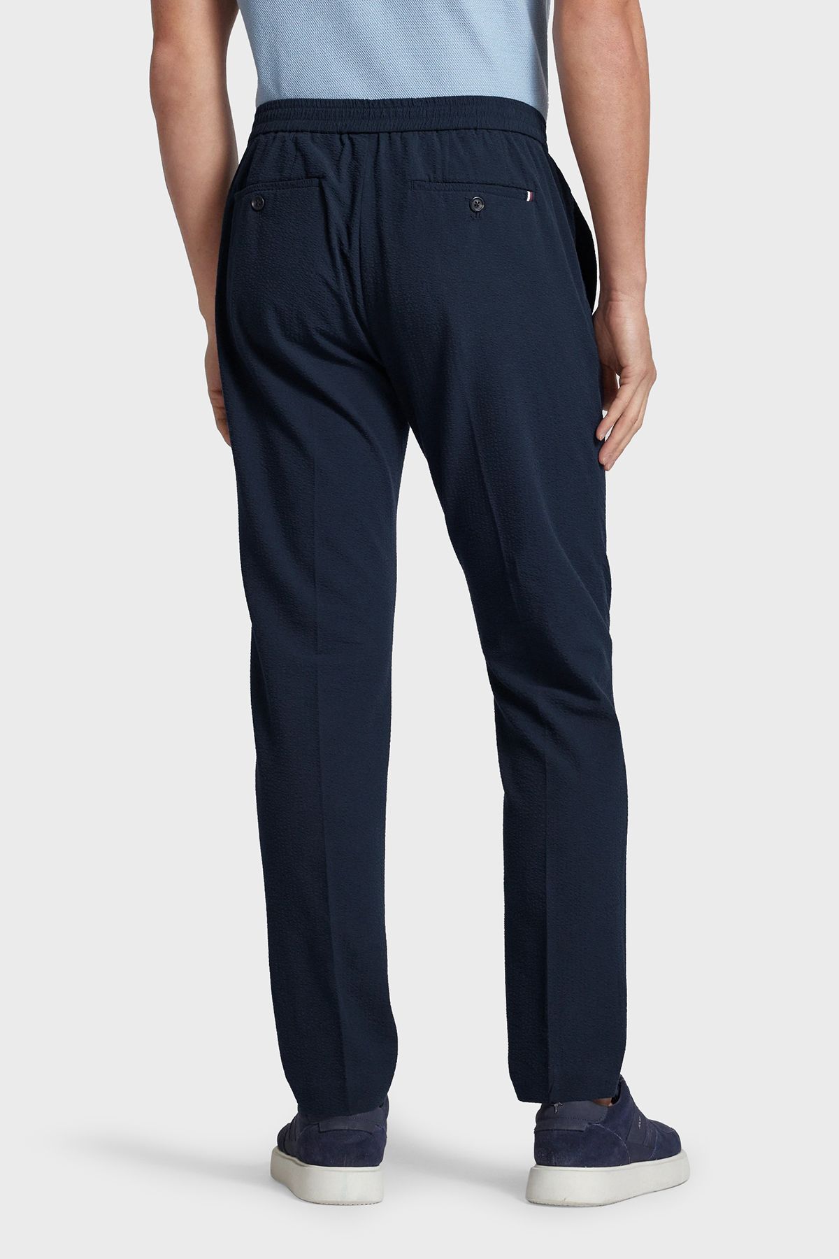 شلوار آبی مردانه شلوارهای باریک پنبه ای و MW0MW34492 DW5 Tommy Hilfiger