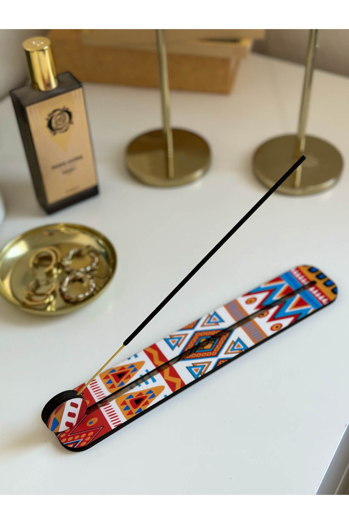 Decorative Patterned Uv Printed Mdf Stylish Incense Holder