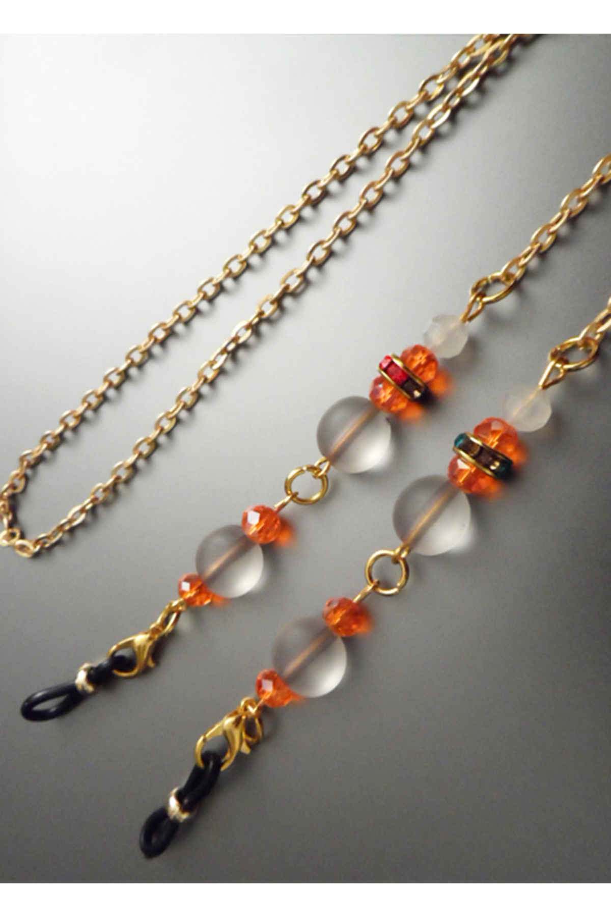 THİNBLACK GÖZLÜK ZİNCİRİ ALTIN KAPLAMA ZİNCİRLİ BONCUKLU GÖZLÜK ZİNCİRİ