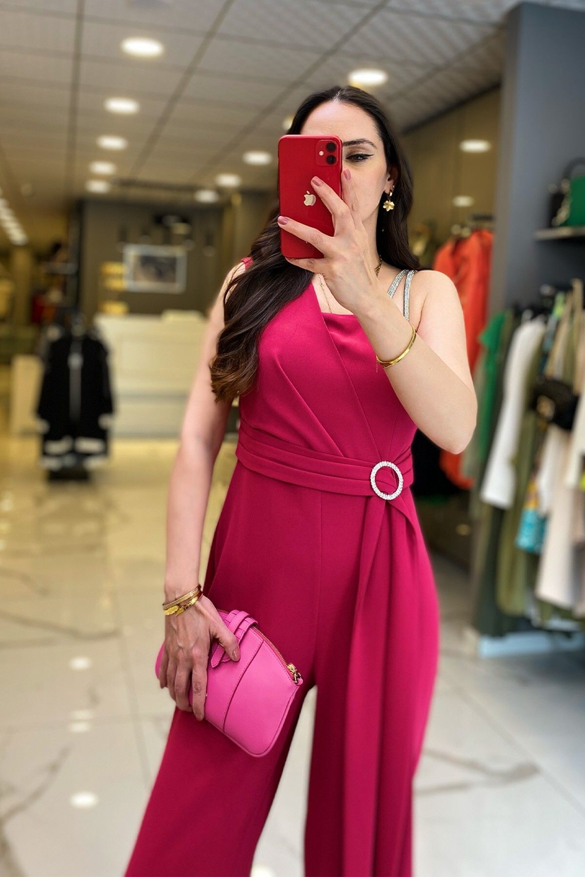 سرهمی صورتی زنانه لباس MI FUCHSIA BROOCH به تفصیل بسیاری از های پرشور اورجینال Vosse