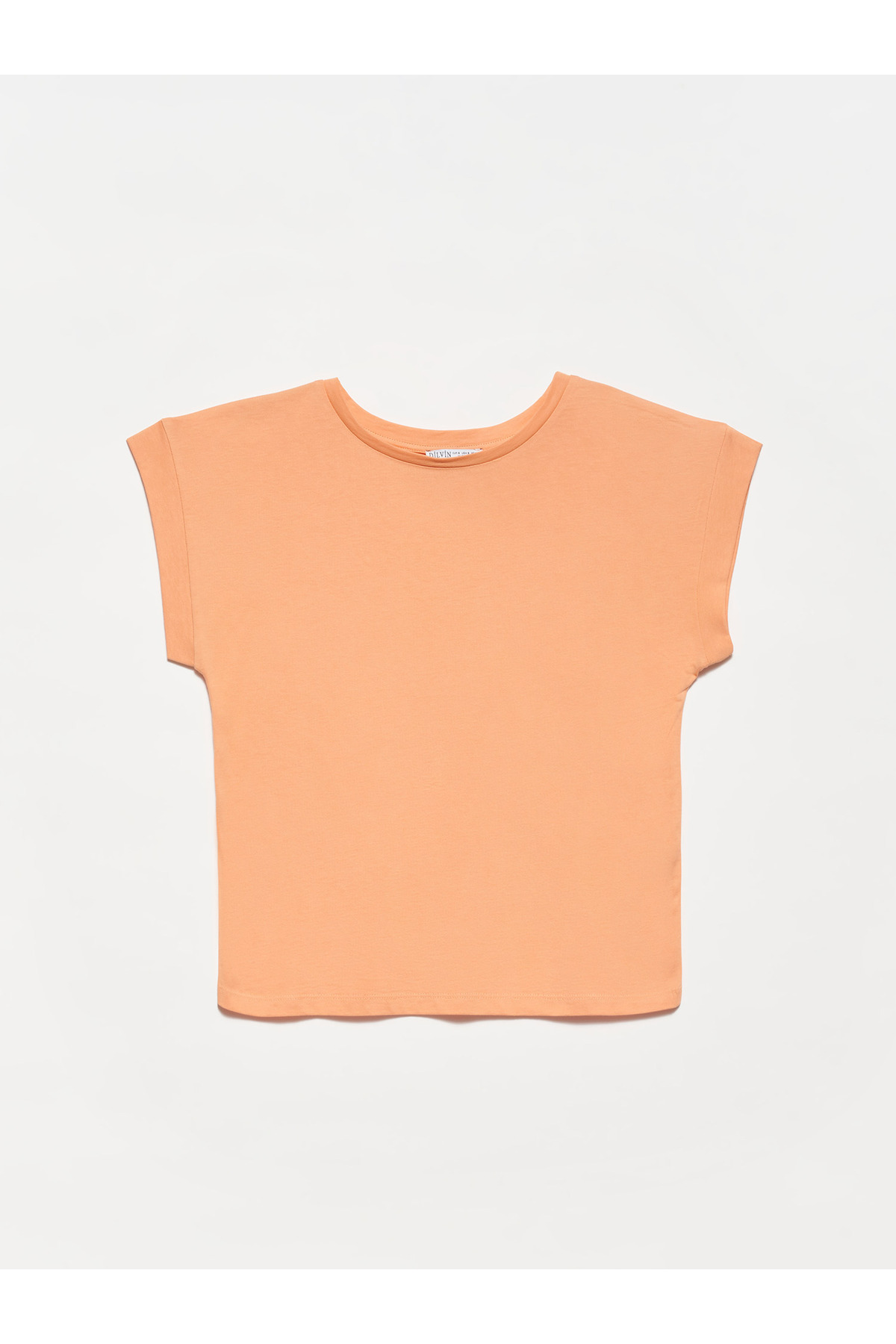 3504 Crew Neck Combed Cotton T-Shirt-Peach