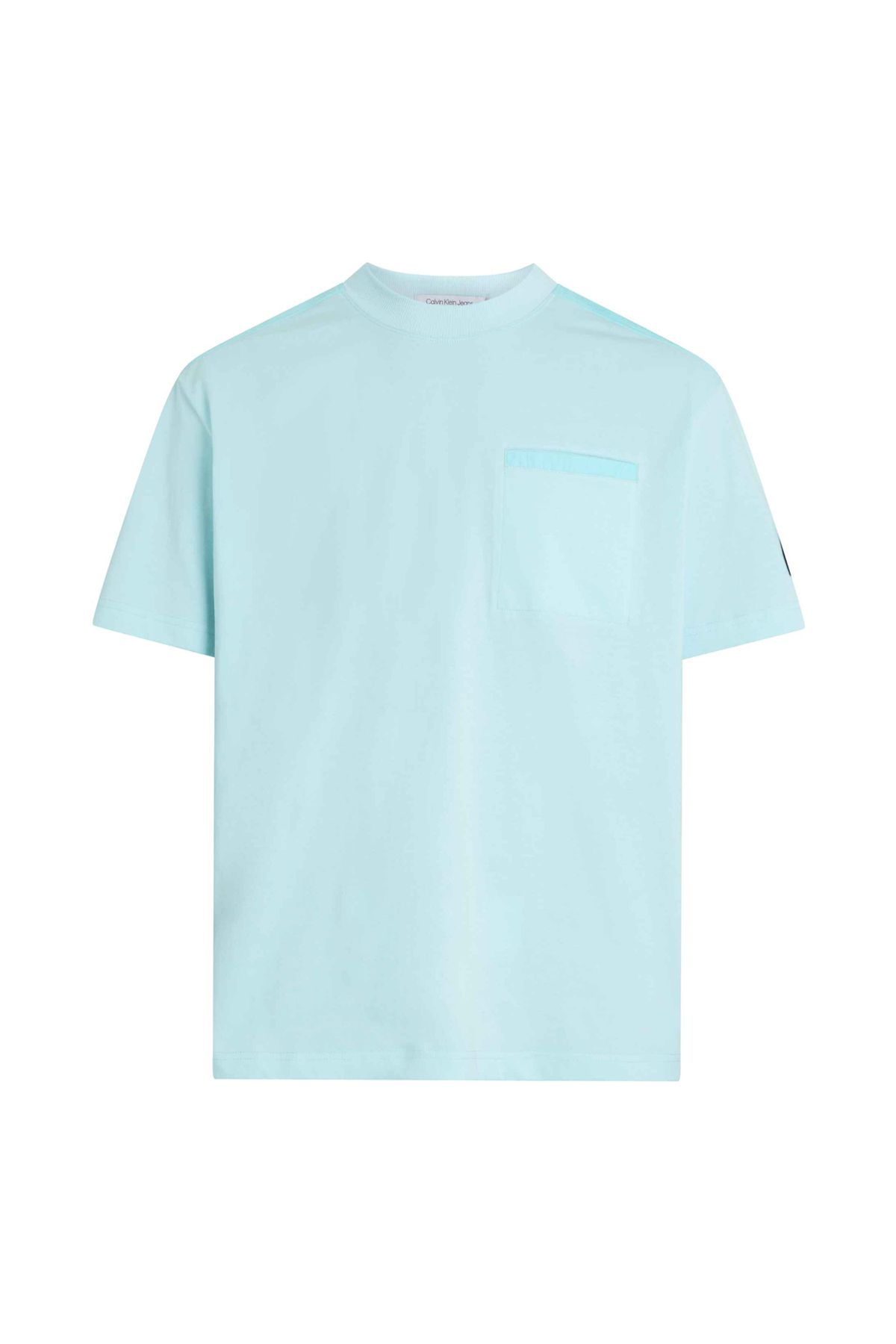 تی شرت آبی مردانه شلوار جین مسطح یخ T shirt J30J325215CCP Calvin Klein