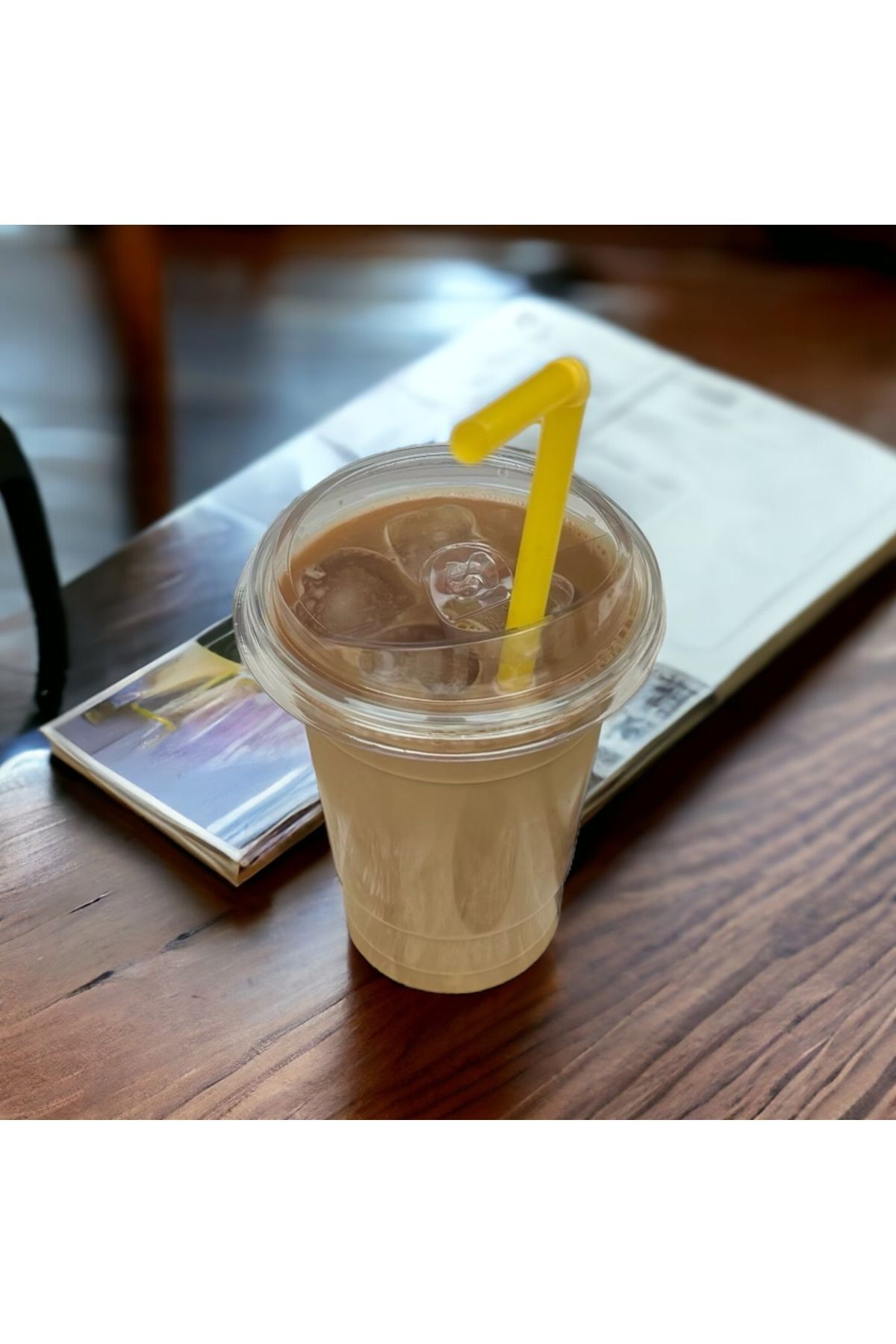 350cc Plastik Milkshake Limonata Bardağı Klips Kapaklı 50 Adet — Koksal Pack — Plastik Bardak (2)