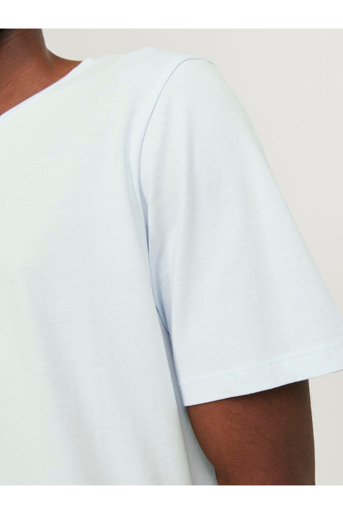 تیشرت مردانه آبی جک اند جونز | 12156101 اورجینال - تصویر 6