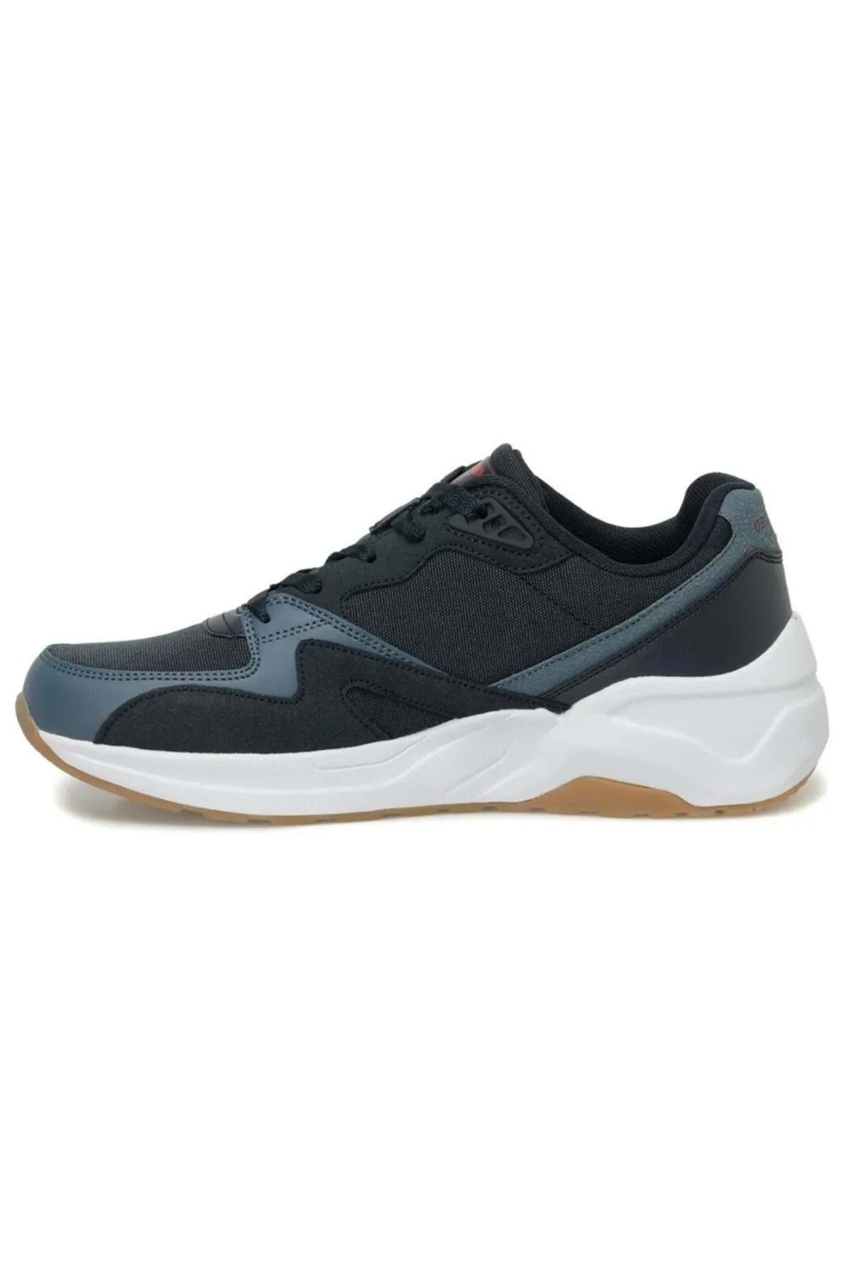 U.S. Polo Assn. یو اس پولو اسنیکر مردانه سرمه ای آبی-قرمز-آبی Husky 4Fx اورجینال - تصویر 3