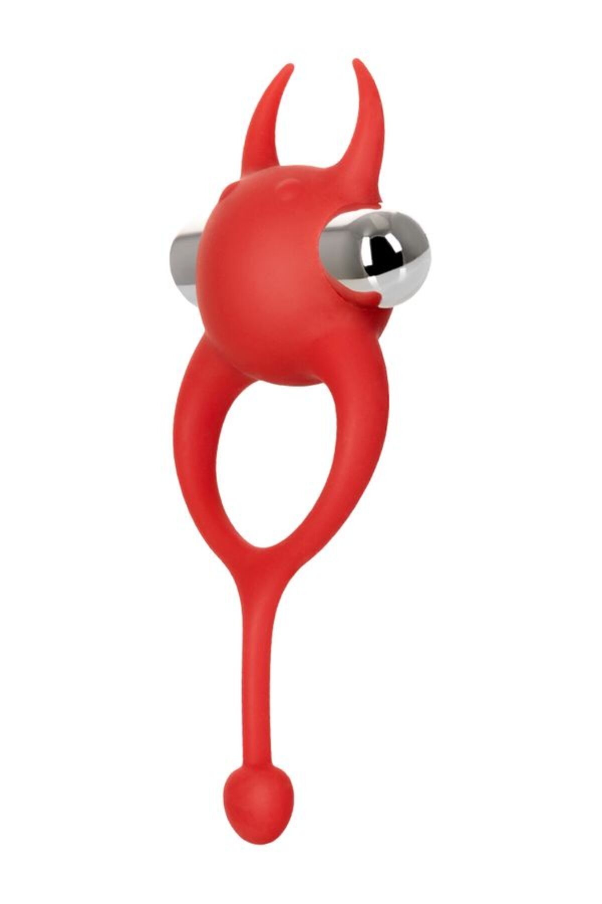 Kuyruklu Penis Halkası, silikon, kırmızı, 13,5 cm