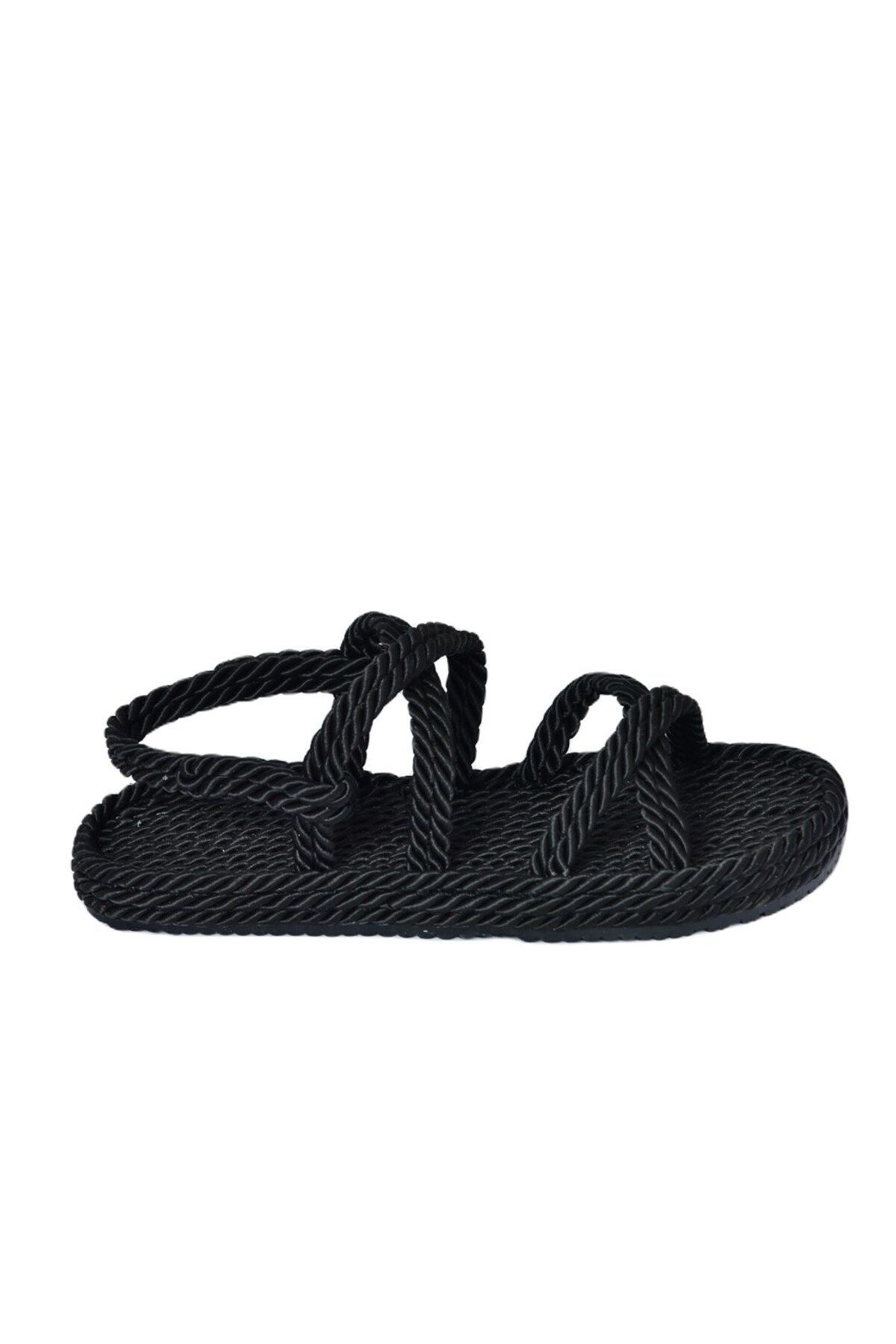 Fox Shoes-Czarne sandały damskie H596011704 4