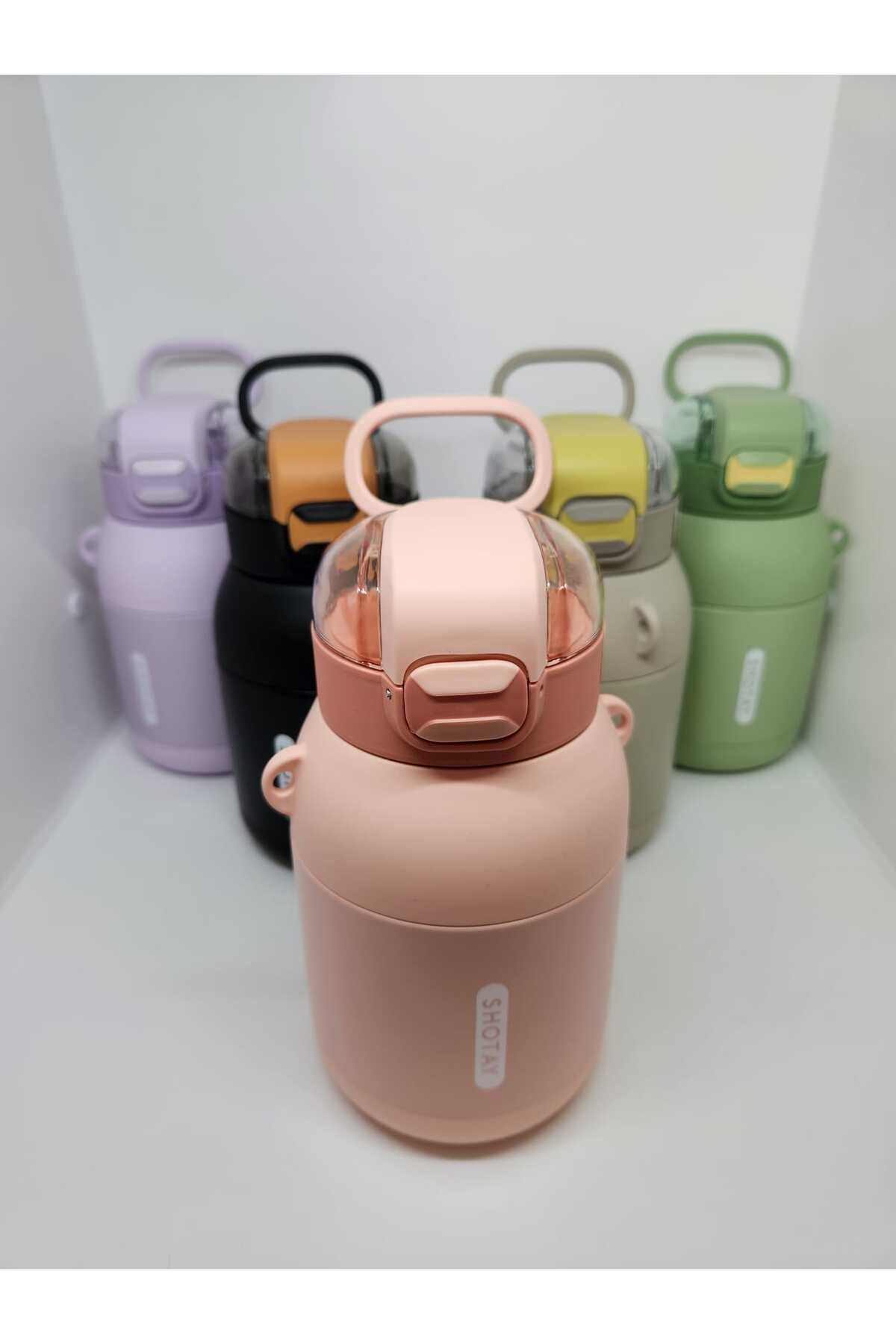 Shotay-Dome ST-8081 800ml Gray Thermos Flask - Use with Steel Straw and Without Straw 4