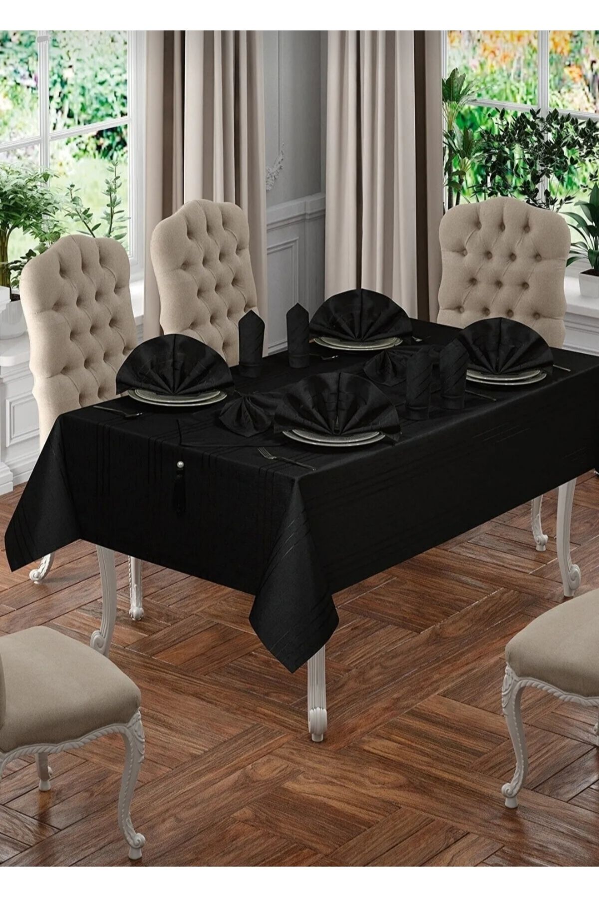 HMZ Set De Față De Masă Simplă Pentru 12 Persoane, Nisip, 26 Piese - 160x220 - 160 x 220