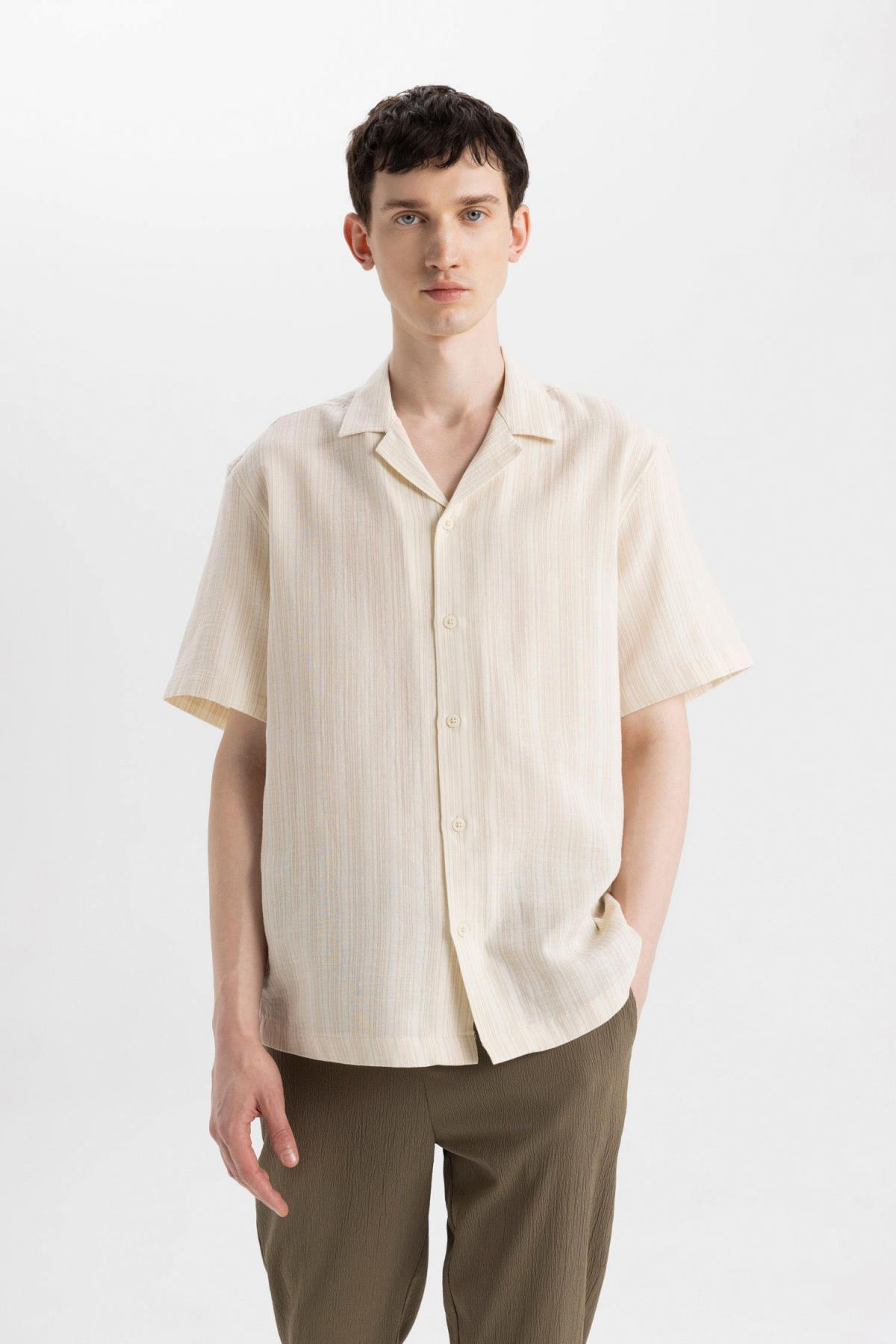 پیراهن مردانه دفاکتو | C7582AX24SM Defacto - Image 3