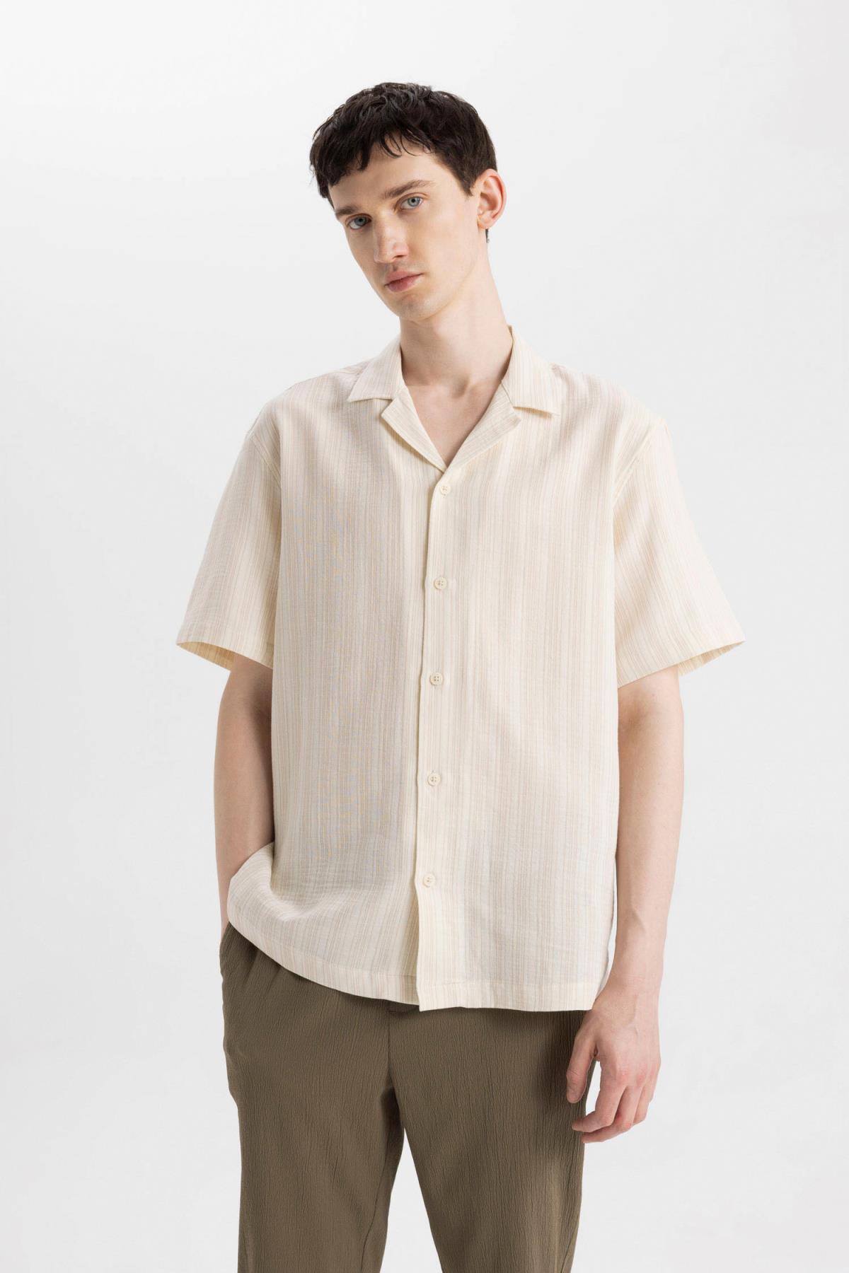 پیراهن مردانه دفاکتو | C7582AX24SM Defacto - Image 4