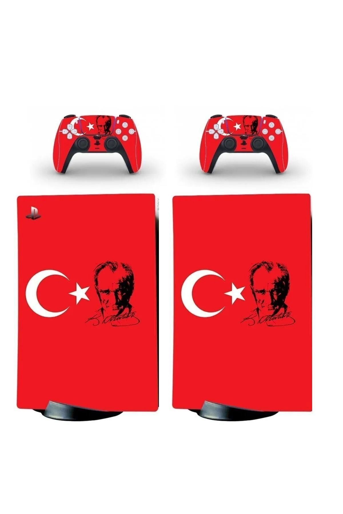Gazi Mustafa Kemal Atatürk Playstation 5 Standart Dijital Versiyon Sticker Kaplama Seti