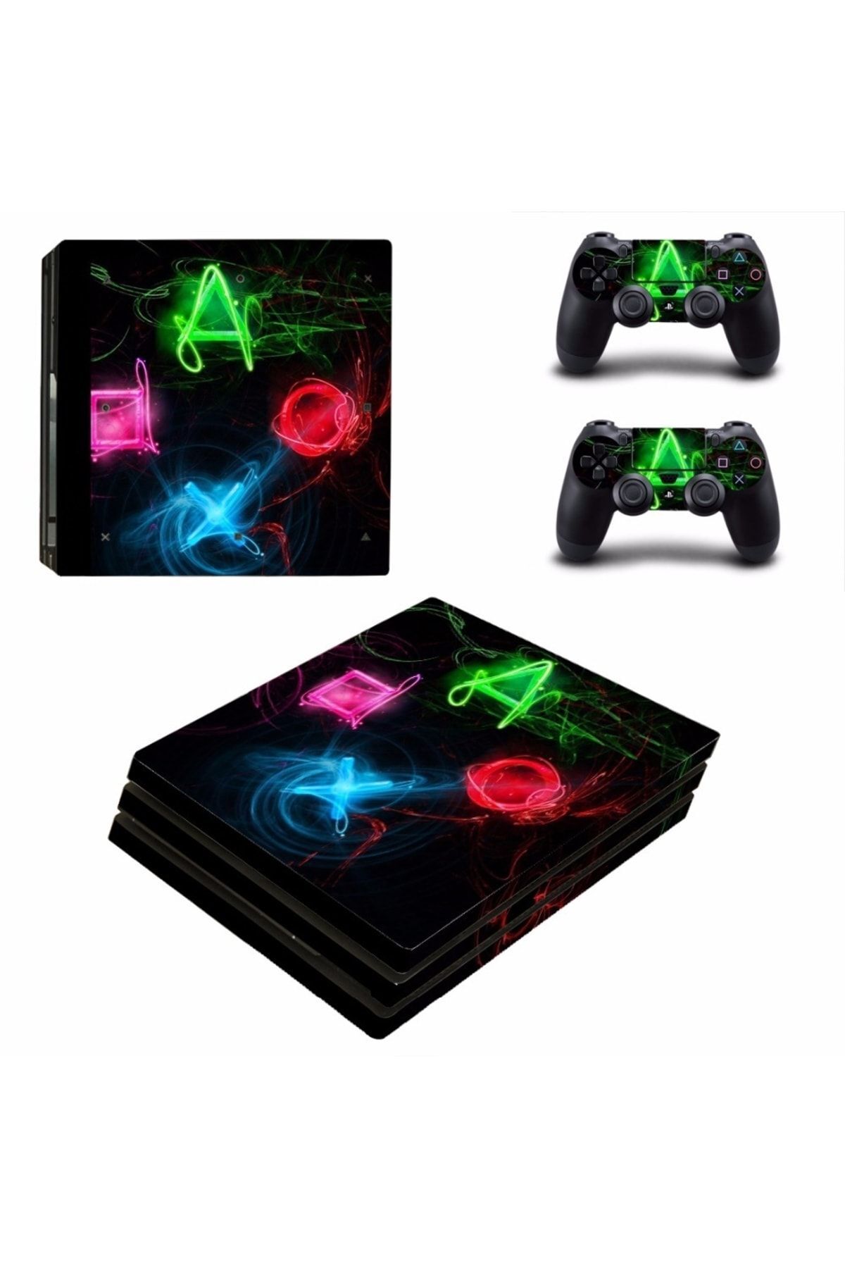 Sanatsal Kol Düğmeleri Playstation 4 Pro Uyumlu  Full Sticker Kaplama