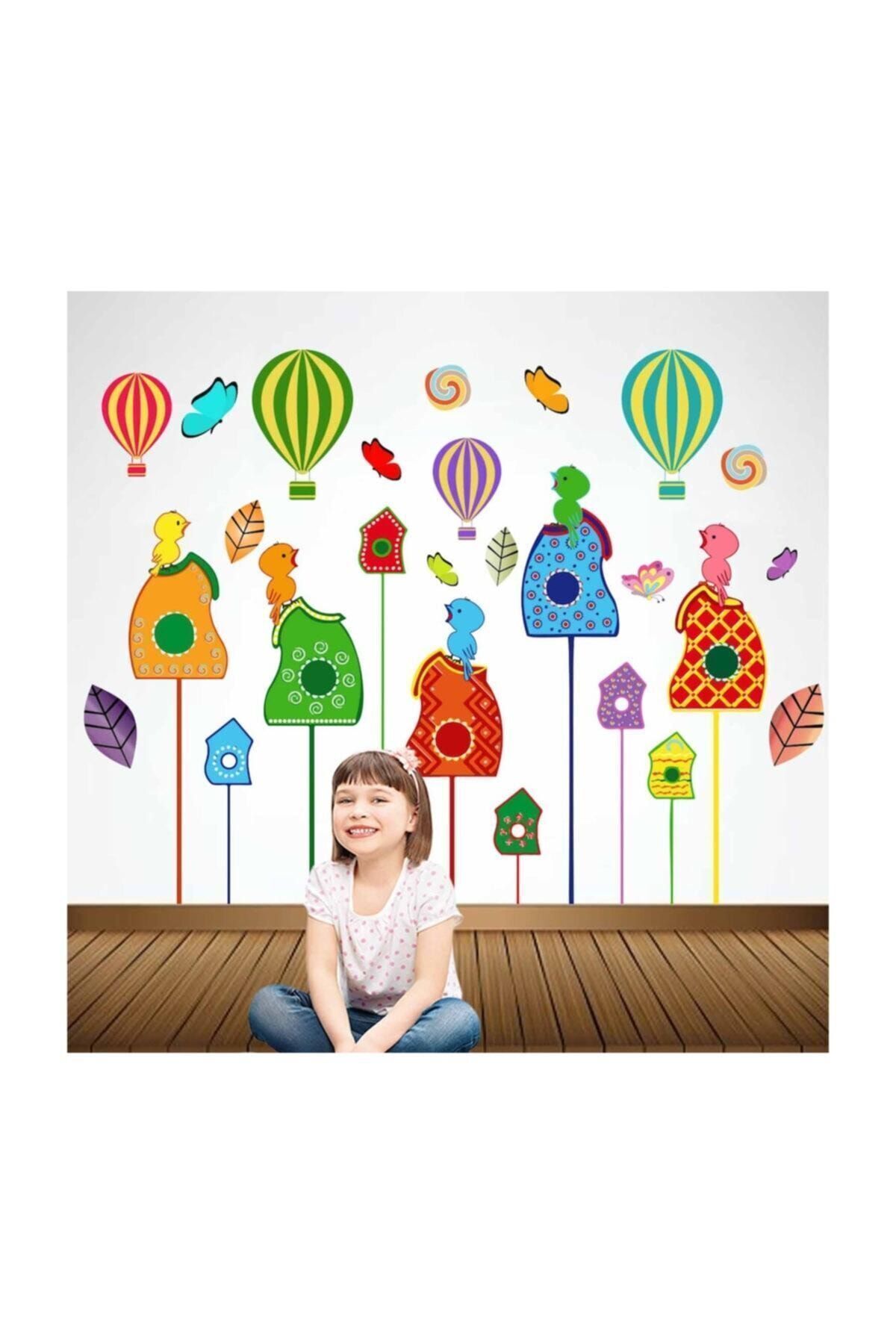 KT Decor Autocolant De Perete Cu Baloane Și Fluturi - One Size