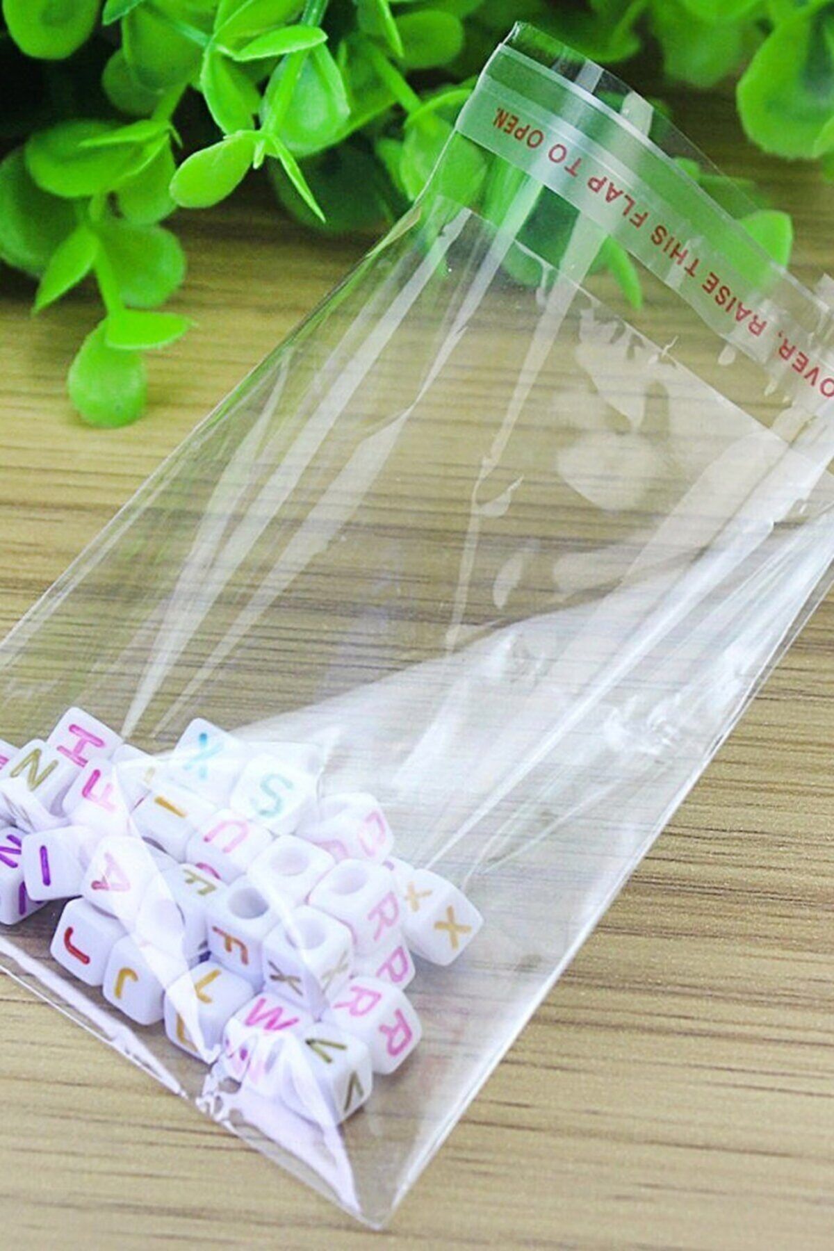 4000 ADET(4BİN) 800'LÜ 5 PAKET Bantlı Şeffaf Poşet, Bantlı Şeffaf Jelatin / 10x13 Cm