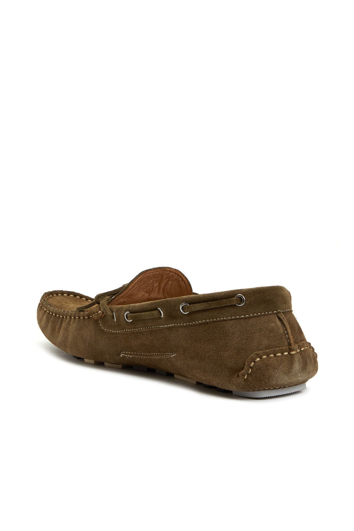 لوفر سبز مردانه مردانهه خاکی Loafer اورجینال Divarese