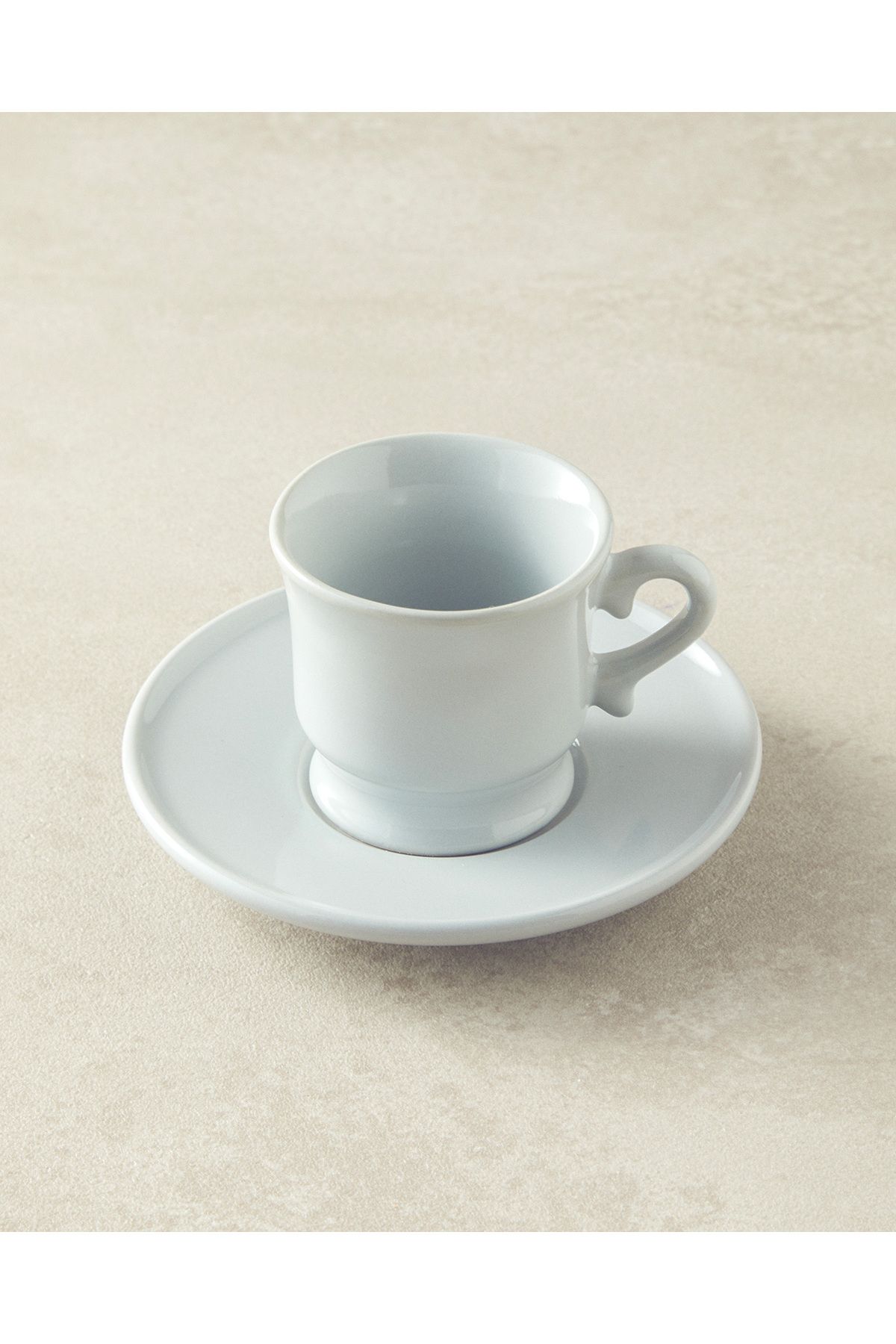 English Home-Elite Ceramic 4 Piece Coffee Cup Set for 2 Persons Gray 2