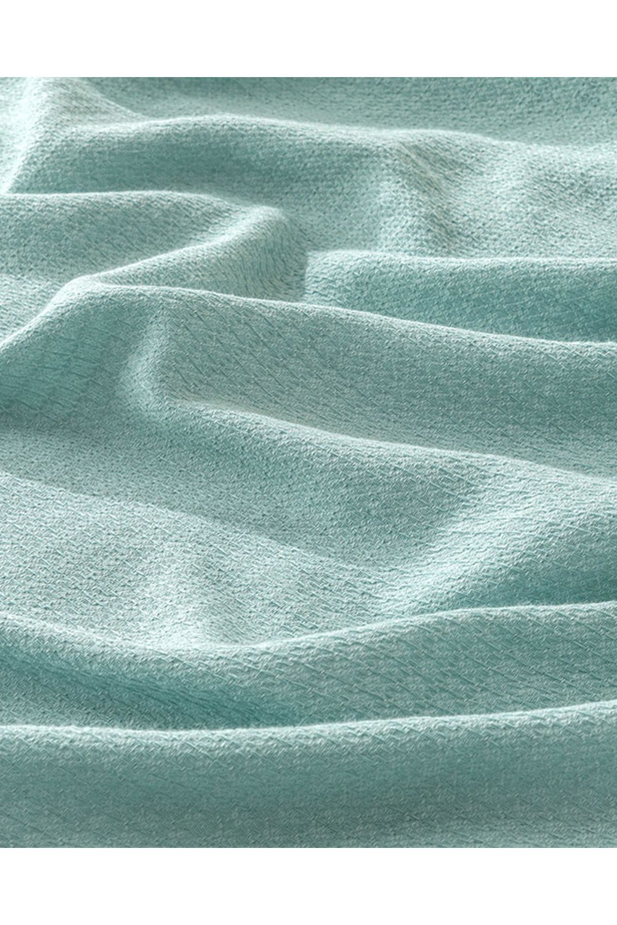 English Home-Turquoise Genesis Soft Touch Double Pique Set 3