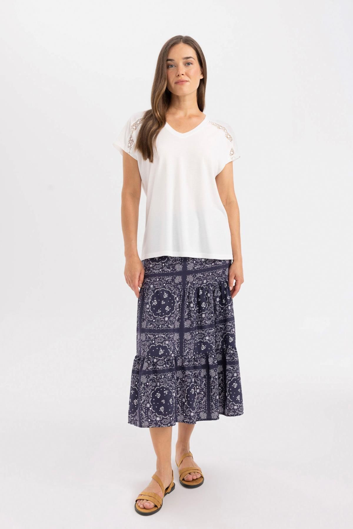 تی شرت زنانه دفاکتو | C7663AX24SP Defacto - Image 2