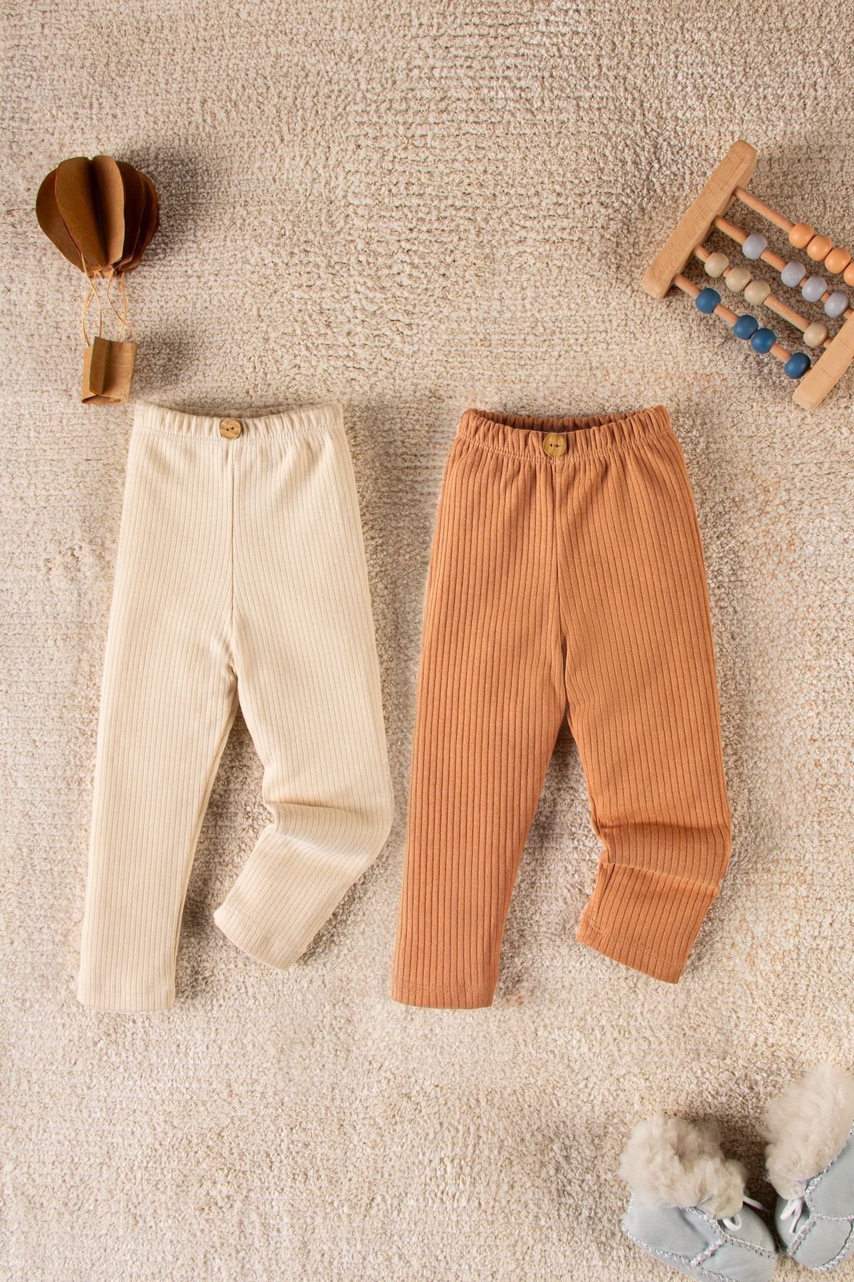 Organic Fabric Corded 2-Piece Baby Bottom Set