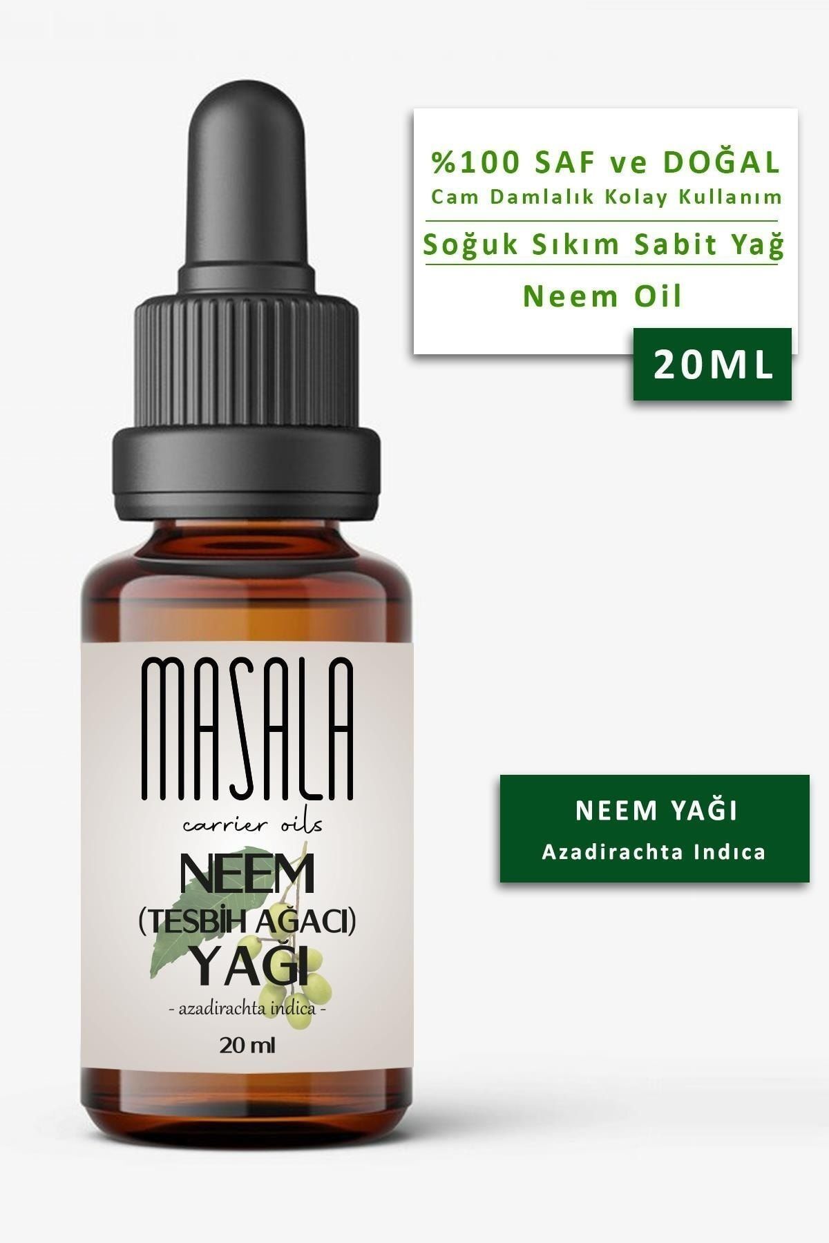 روغن درخت تسبیح 20 میلی لیتر. روغن چریش فشرده سرد (روغن حامل چریش) Masala