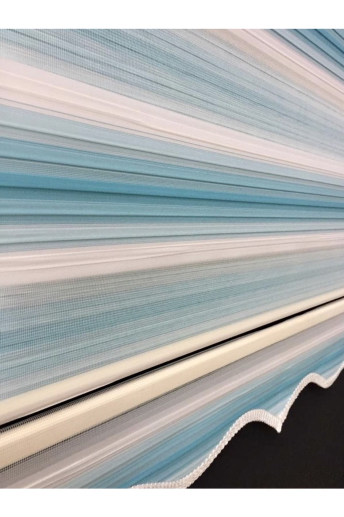 yağmur zebra-Turquoise Color Transition Pleated Zebra Roller Blinds 5