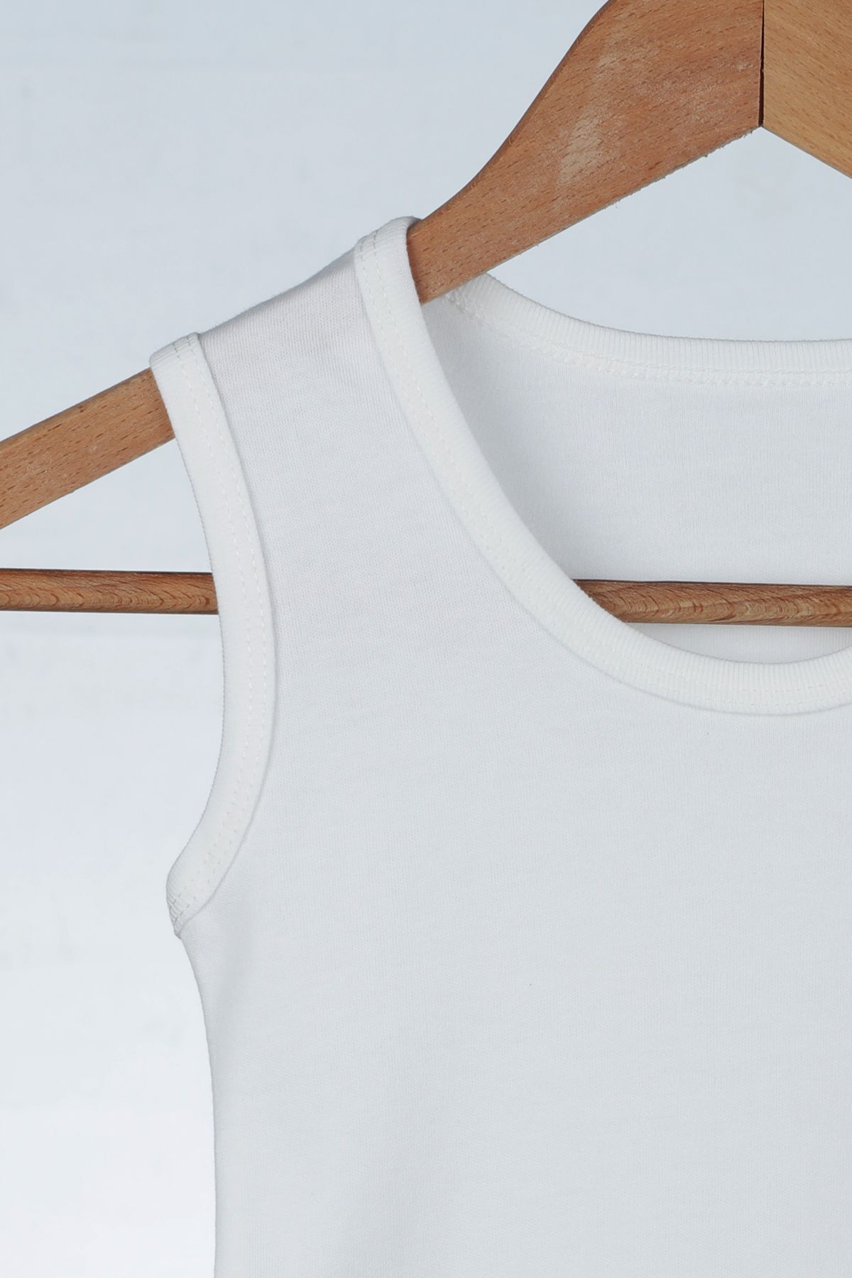 Homamia %100 Organik Pamuk Kişiye Özel Beyaz Atlet Bebek Body Zıbın Sevimli Fil fotoğrafı 2 (önizleme)