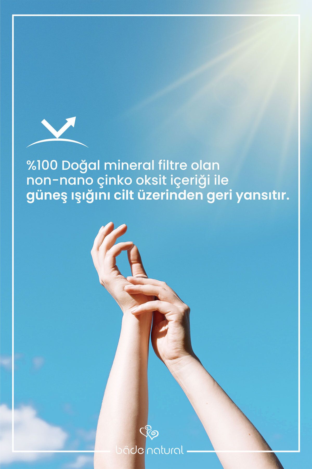 کرم ضد آفتاب صورت 100 ٪ فیلتر معدنی 50 SPF تغذیه Bade Natural