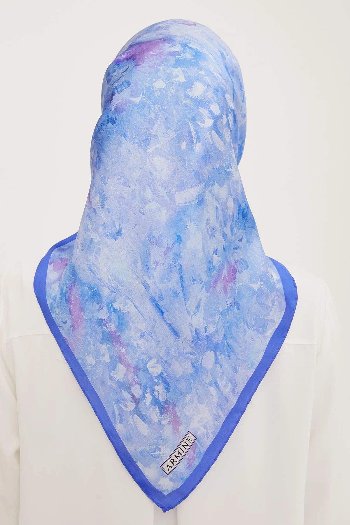 Armine-Silk Twill Gradient Patterned Scarf 4