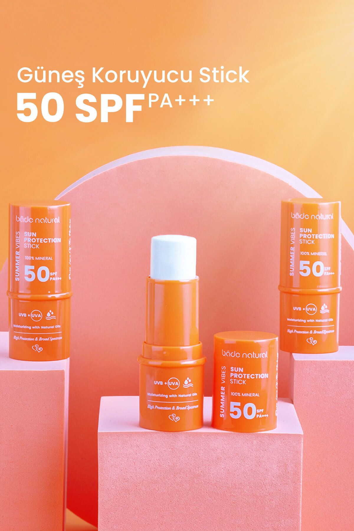 کرم ضد آفتاب صورت 100 ٪ فیلتر معدنی 50 SPF تغذیه Bade Natural