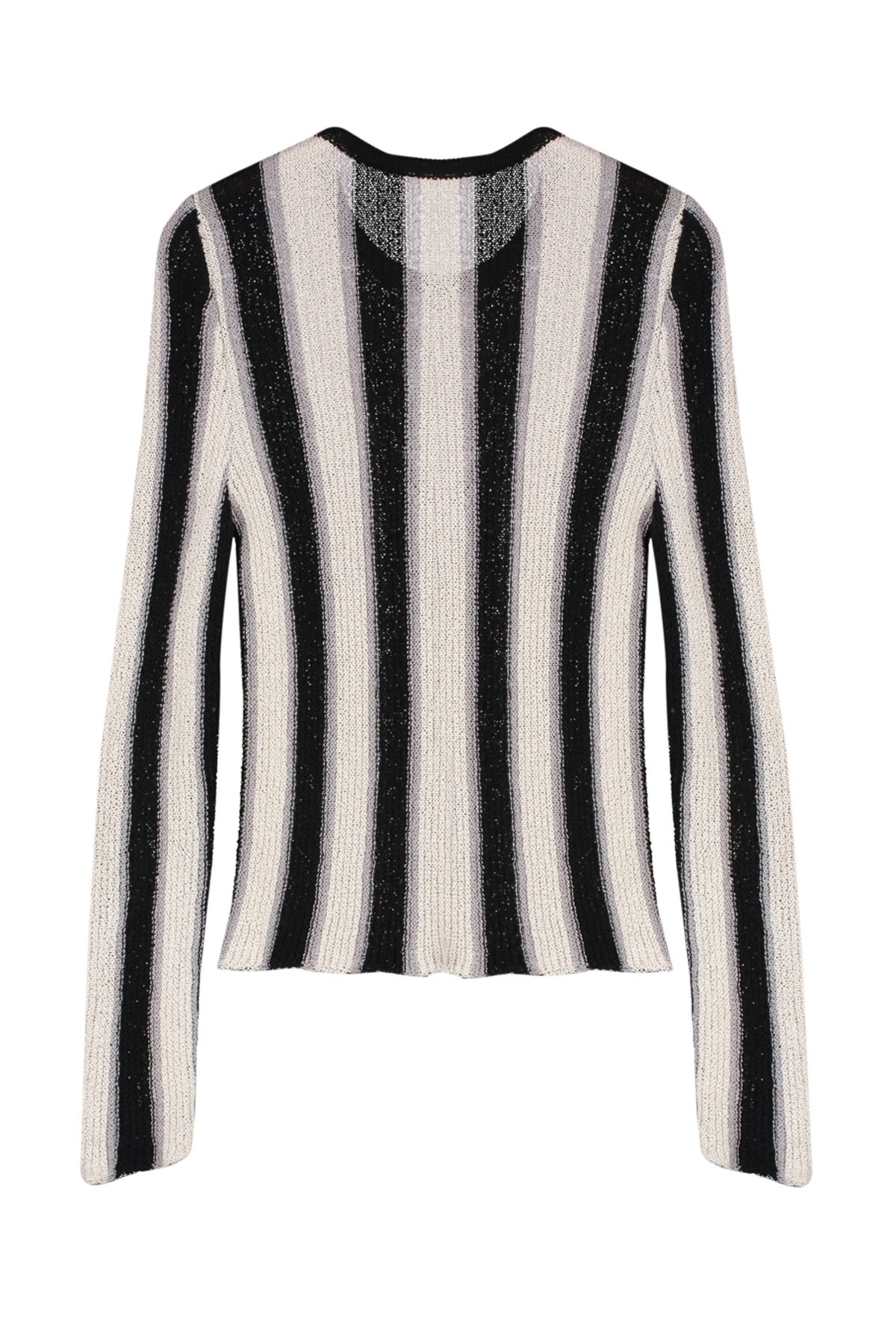 Trendyolmilla  Siyah Pamuklu Renk Bloklu İnce Triko Kazak TWOAW25KZ00015 - Görsel 7