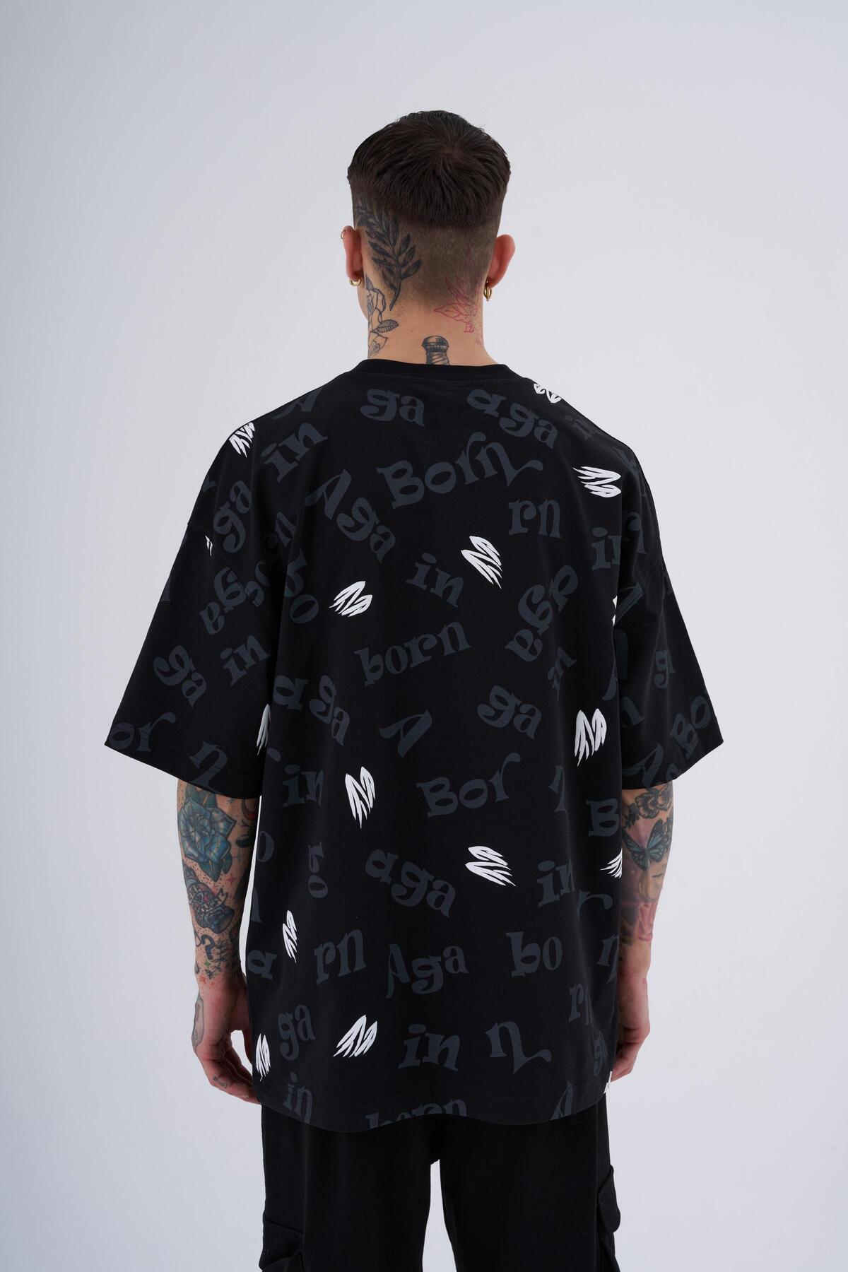 تیشرت مردانه One Nine 86 چاپ شده با رنگ سبز روشن