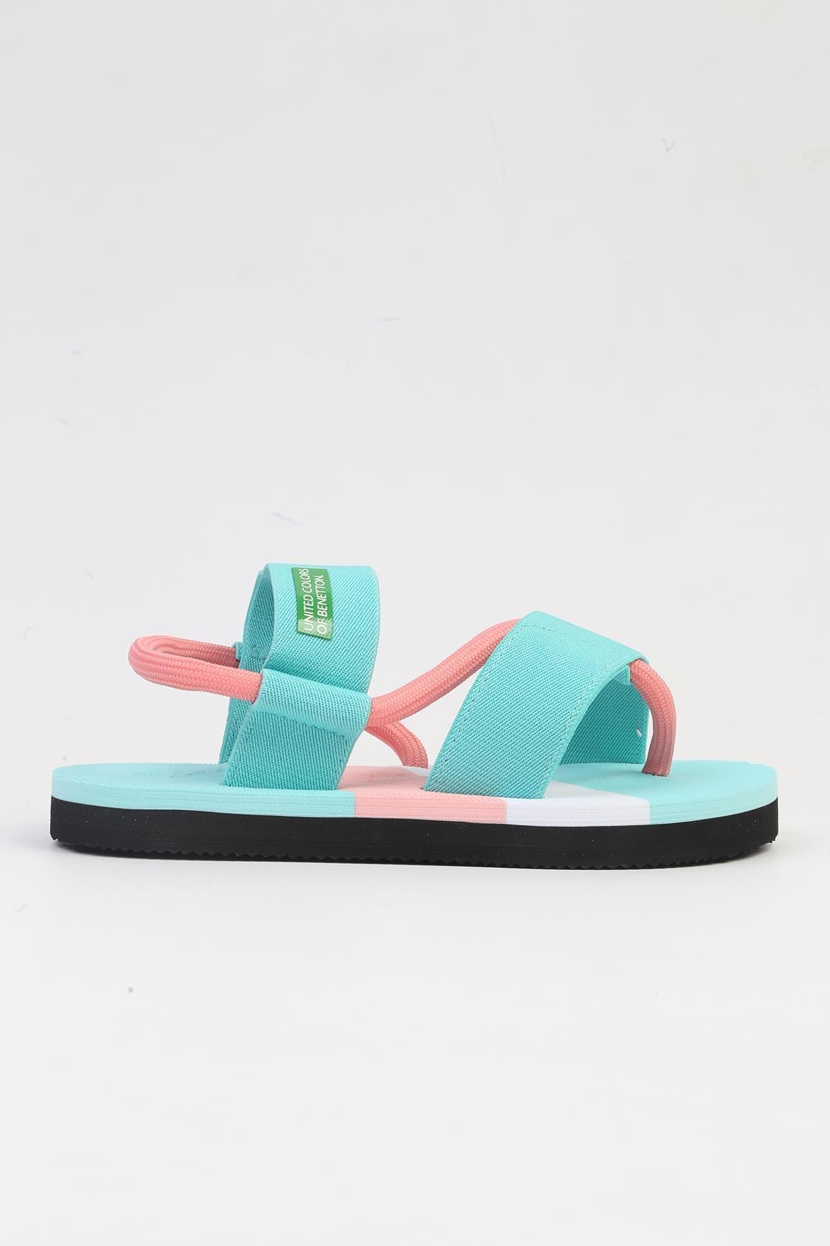 ® صندل زنانه سبز آبی وارداتی BNI-10214 Benetton