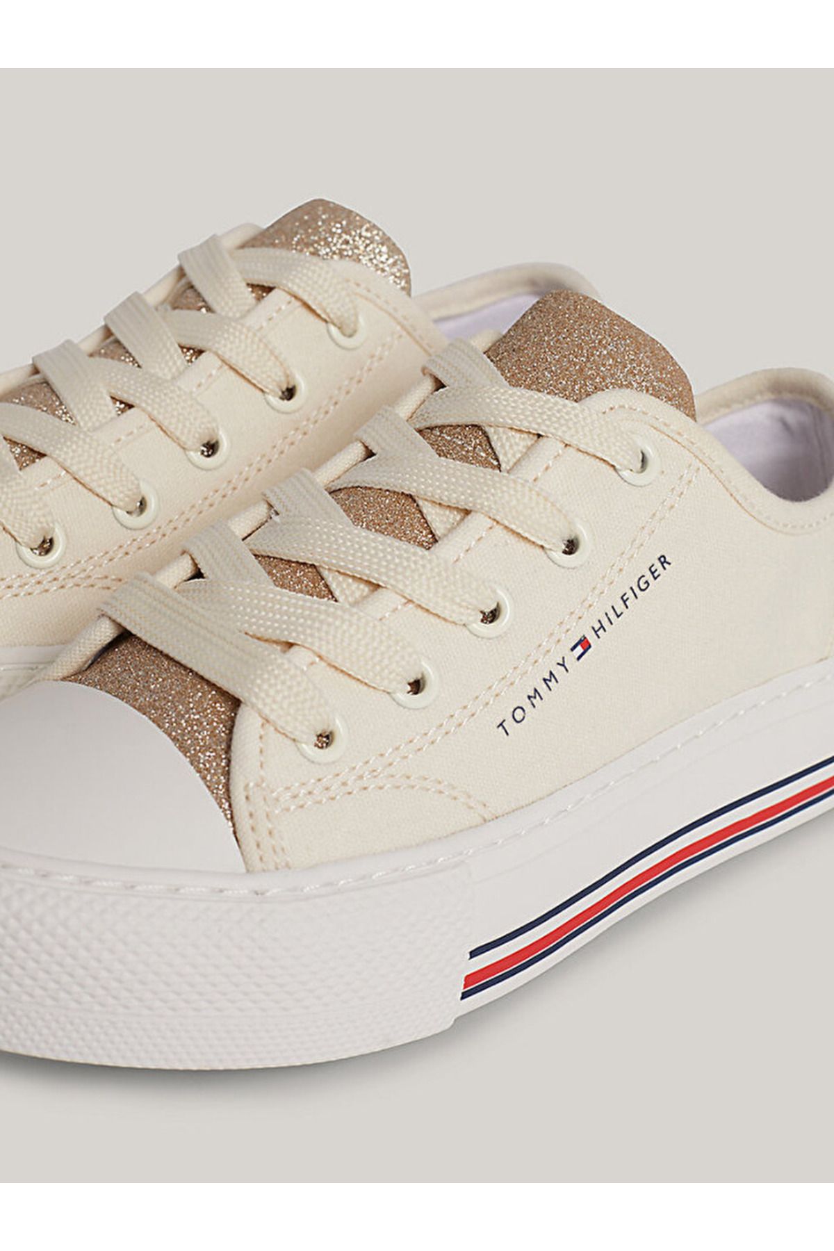 Tommy Hilfiger Glitter Canvas Lace Up Trainers Fiyat Yorumlar Trendyol