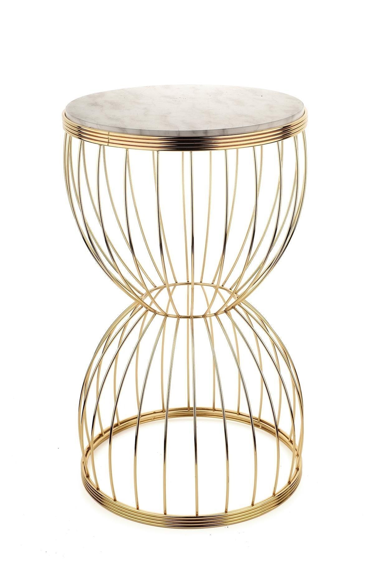 Venezia Coffee Table Gold Veneer Marble Wood