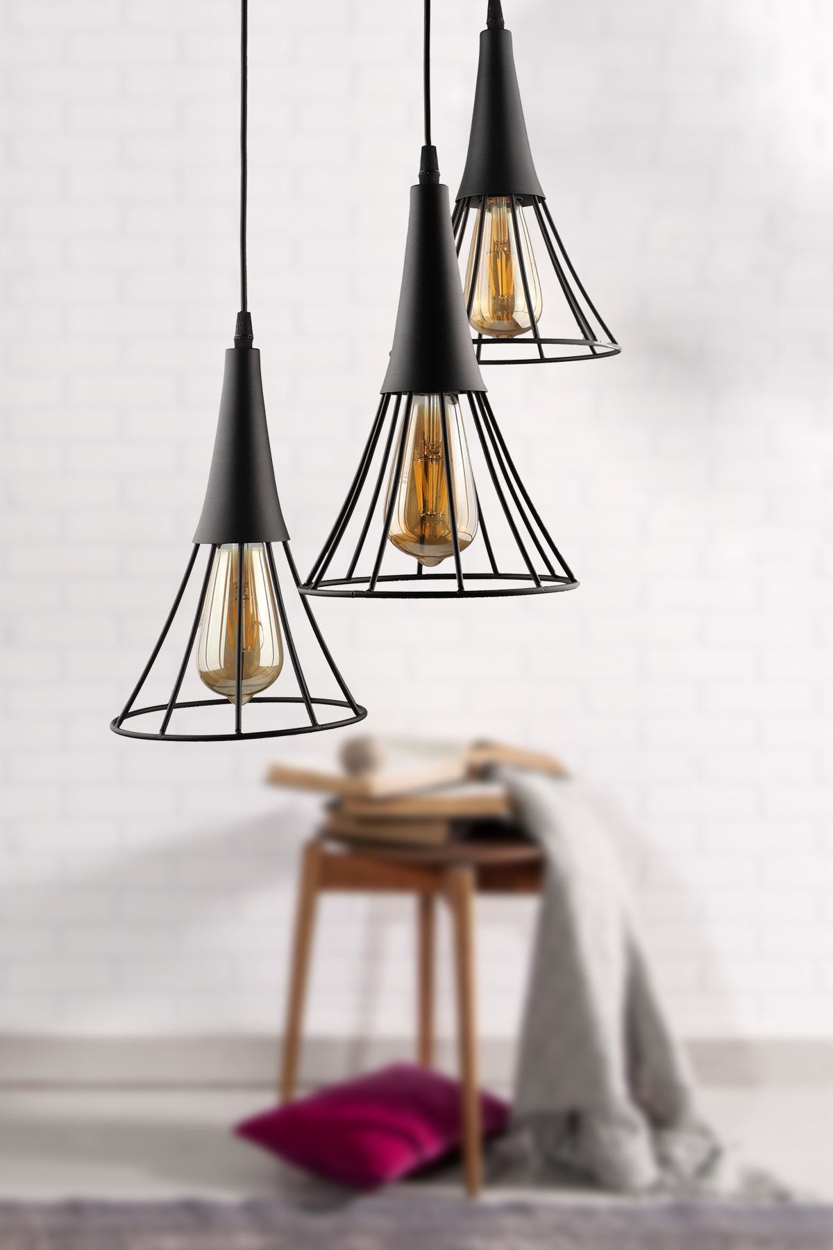 Havana 3-Piece Chandelier Black