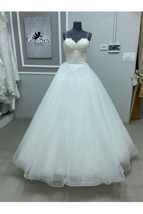 EKY GÖR SEV WEDDING DRESS A KESİM TÜL ETEKLİ GELİNLİK