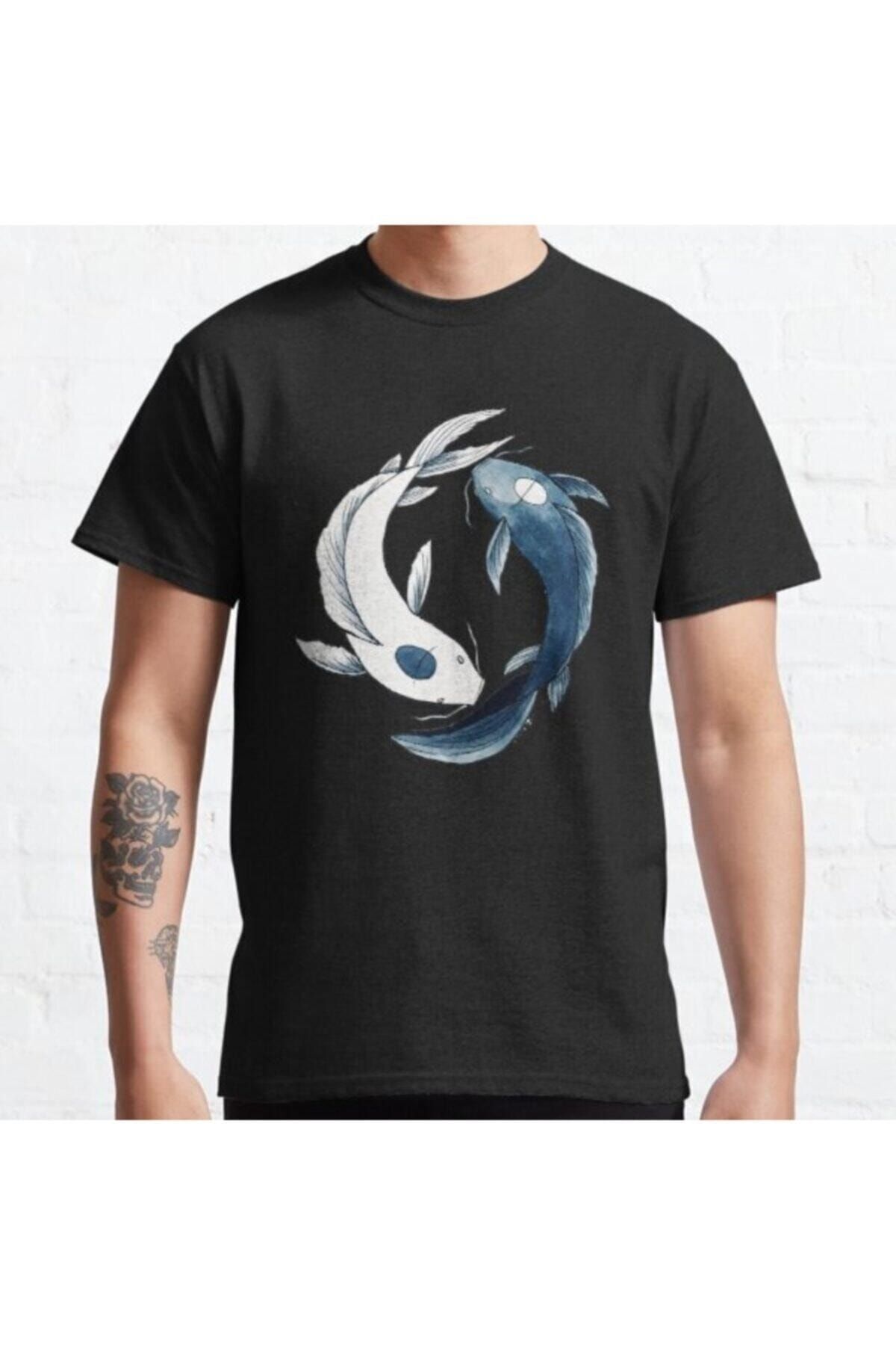Usaspor Usaspor Avatar Tui La - Tricou Negru Unisex Yin & Yang Koi 237 06144 Unisex - L