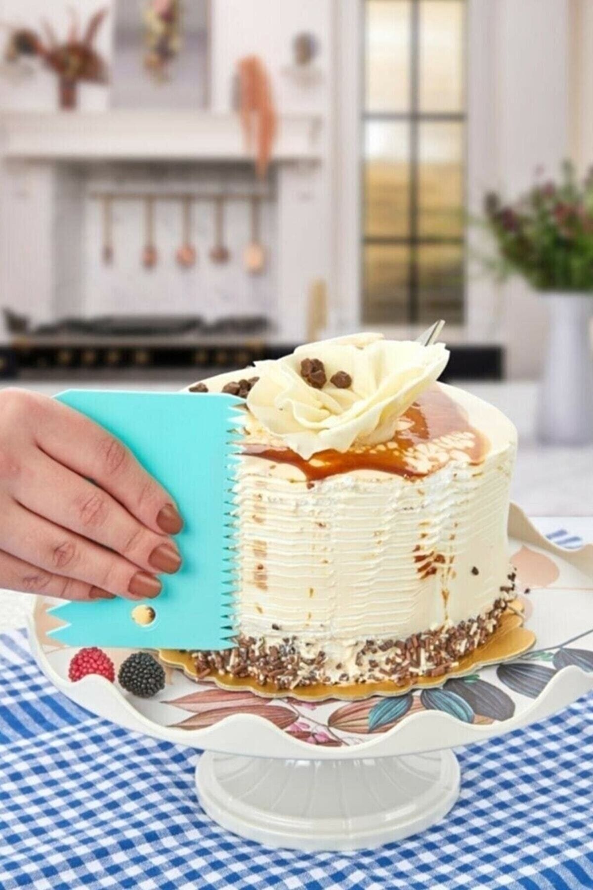 Vi Caro-Set of 3 Dough Cutting and Scraping Apparatus Dough Pastry Pastry Cake Donut Shaper Cutter Scraper Set 2